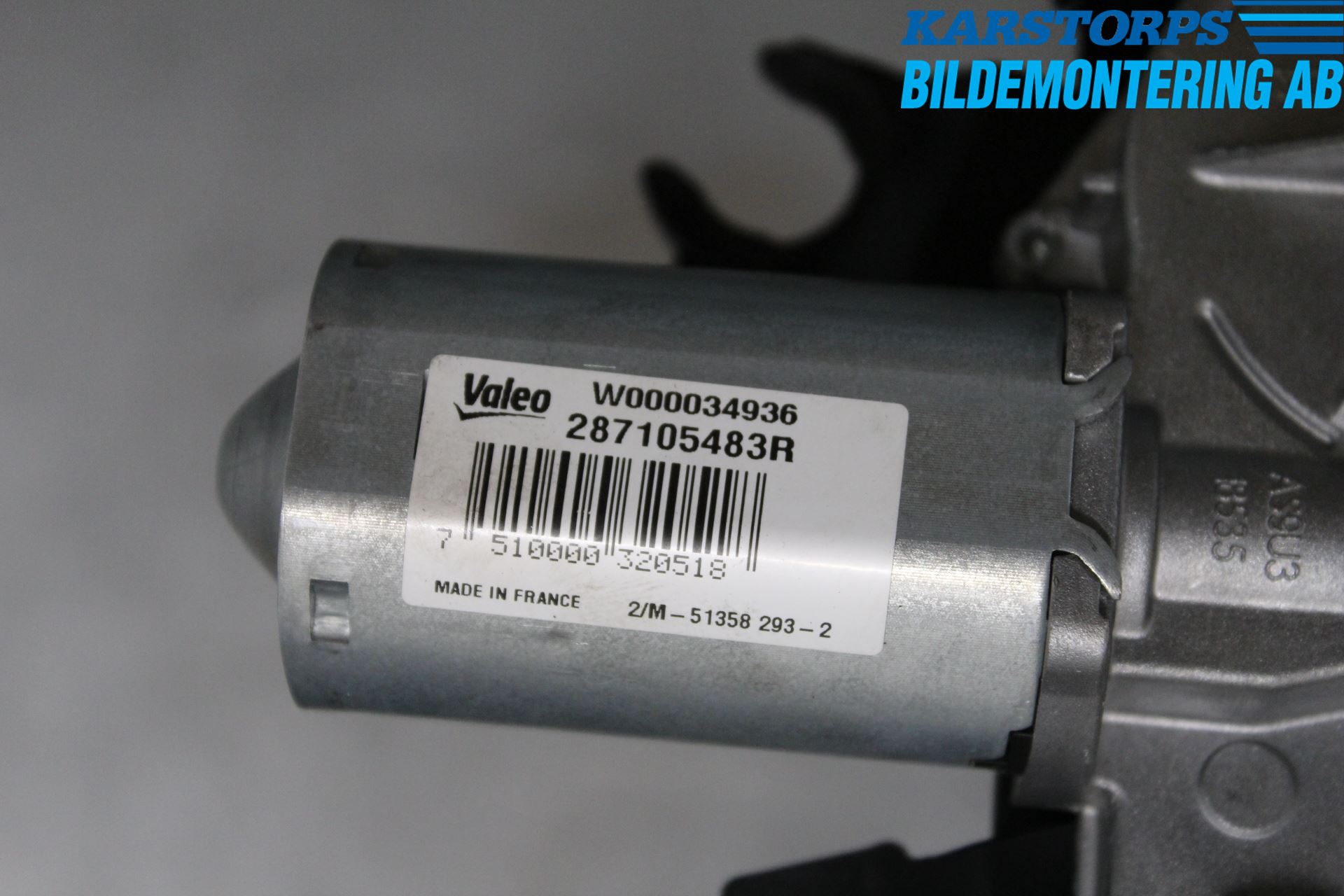 Dacia SANDERO/STEPWAY 13-20 Torkarmotor Baklucka