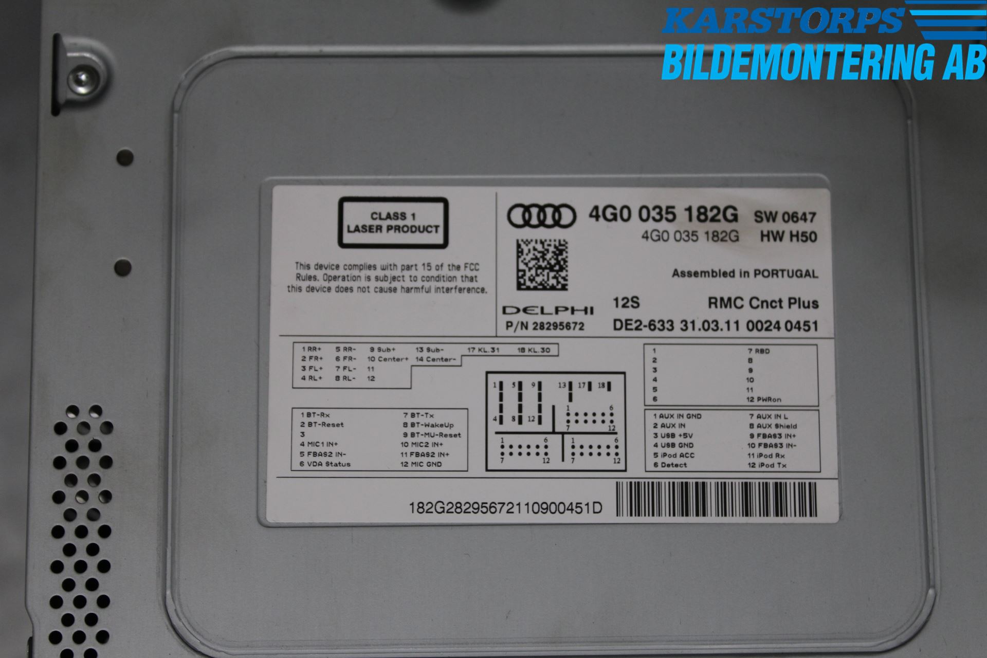 Audi A6/S6 4G 11-18 Cd Radio - Multimediapanel