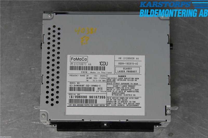 Volvo V70 08-13 Cd Radio - Multimediapanel