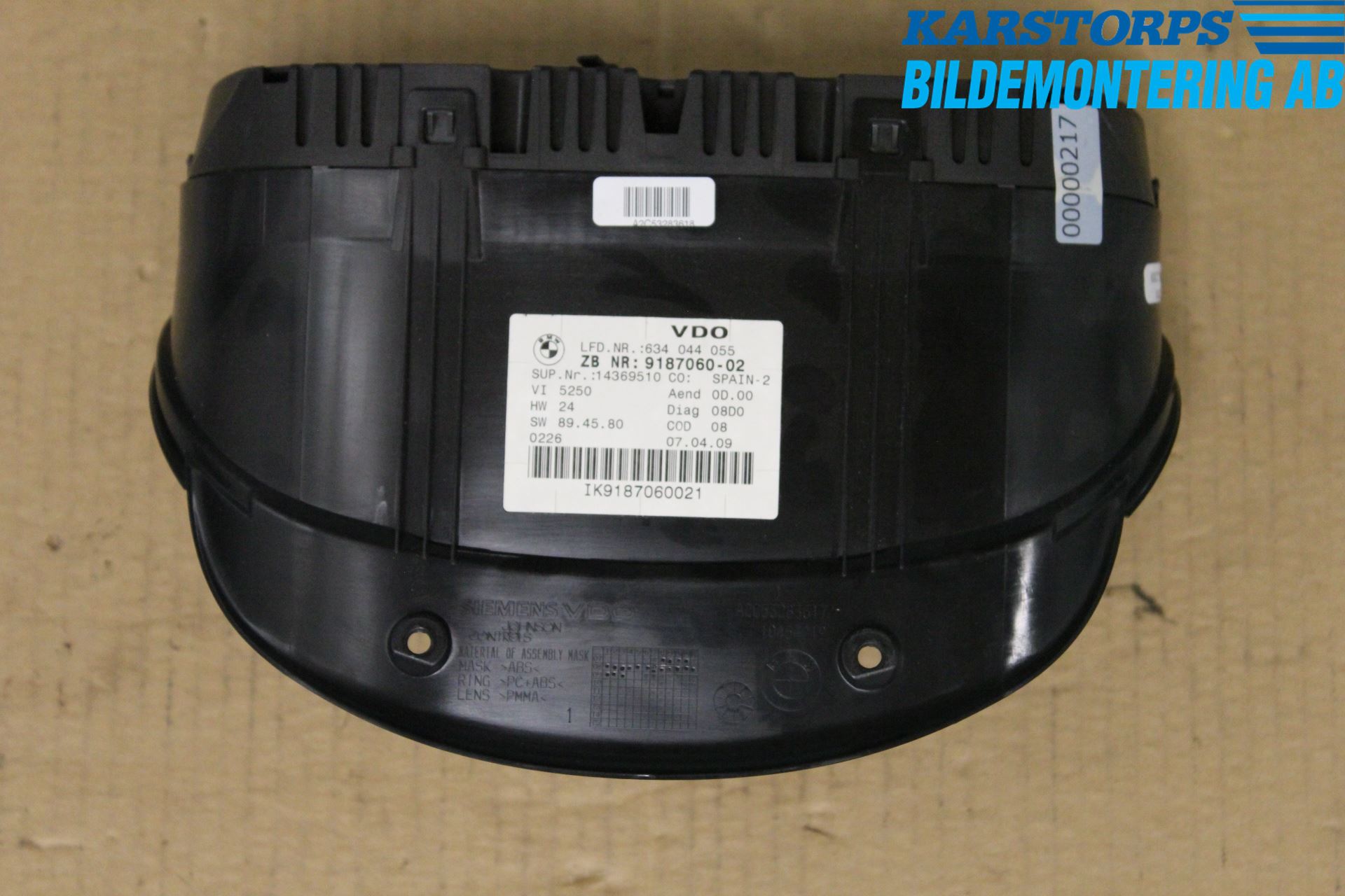 BMW 3 E90/91 SED/TOU 05-12 Instrument Komb