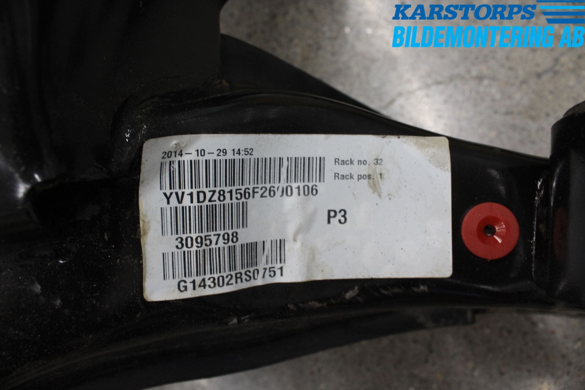 Volvo XC60 14-17 Bakaxelbalk