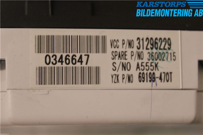 Volvo V50 08-12 Instrument Komb