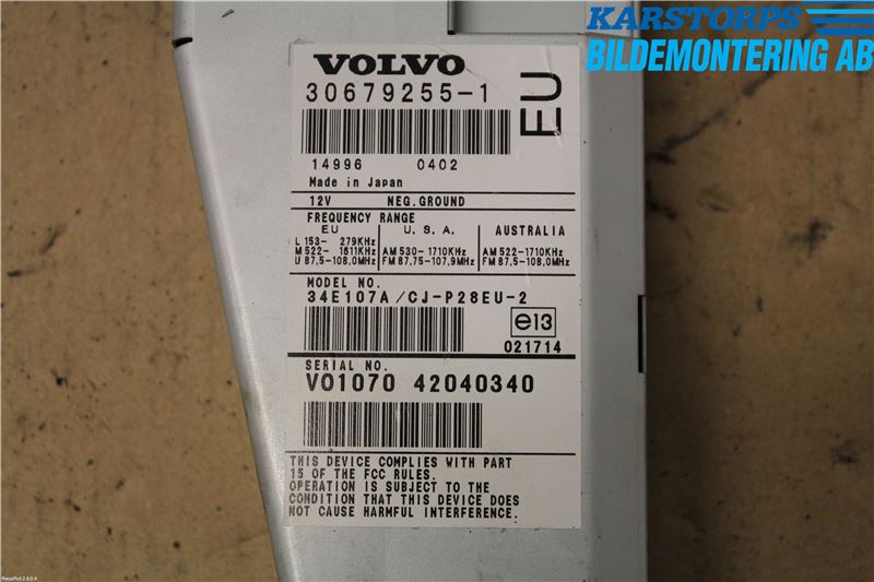 Volvo XC90 03-06 Radio Övrigt