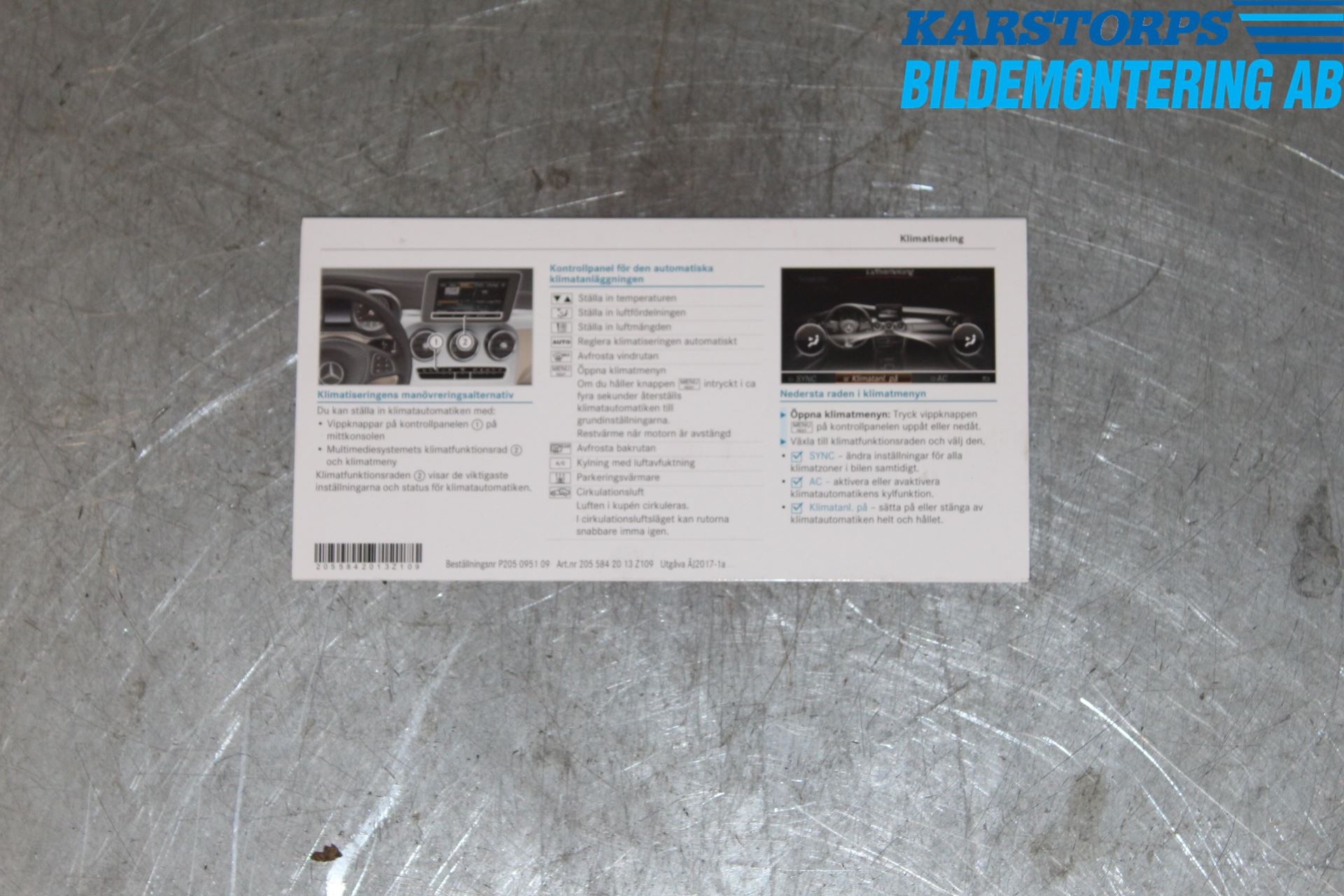 Mercedes-Benz MB C-KLASS (W205) 14-21 Instruktionsbok