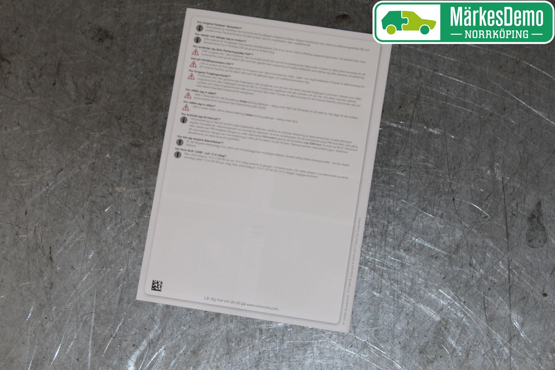 Volvo S60 14-18 Instruktionsbok