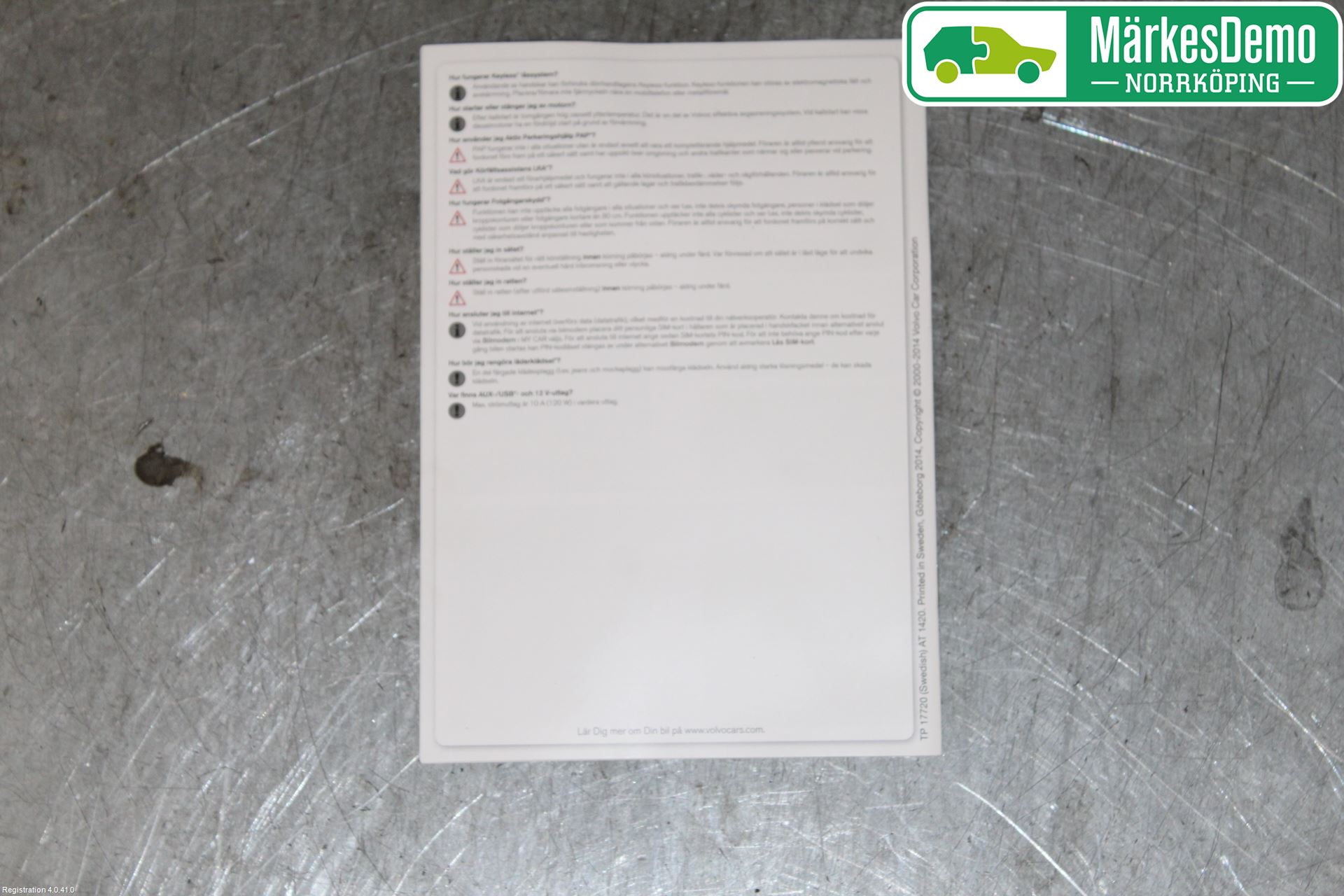 Volvo V60 14-18 Instruktionsbok