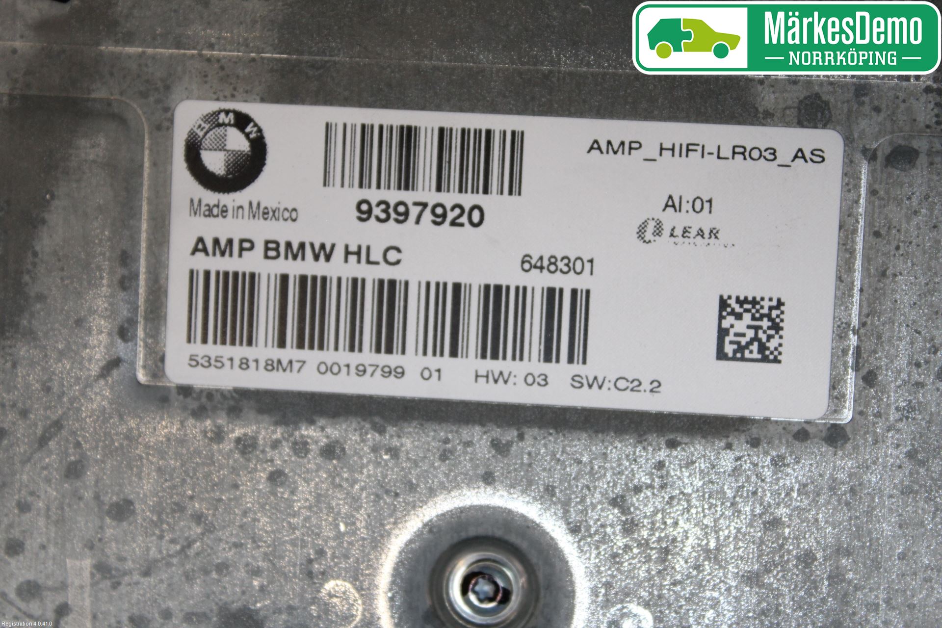 BMW X4 F26 14-18 Radio-Stereo Förstärkare