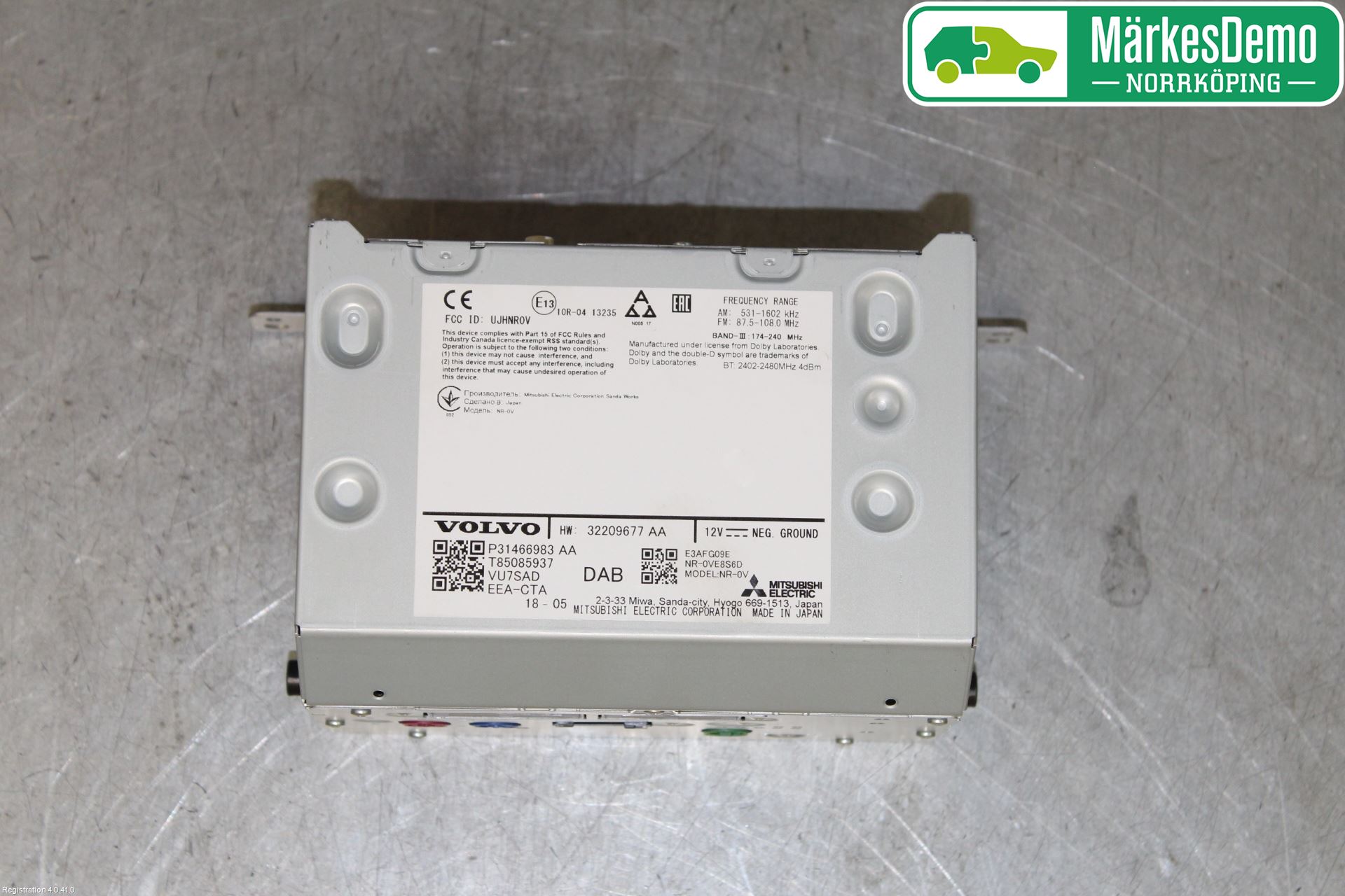 Volvo V60 19- Cd Radio - Multimediapanel