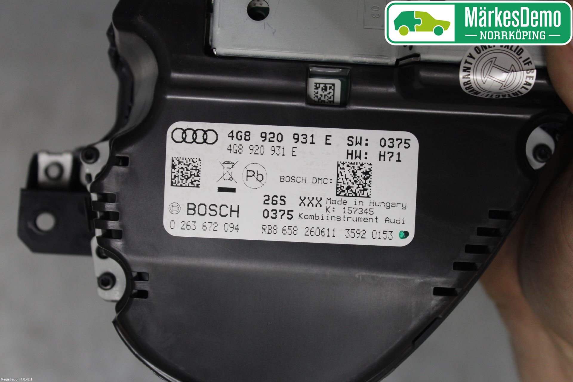 Audi A6/S6 4G 11-18 Instrument Komb