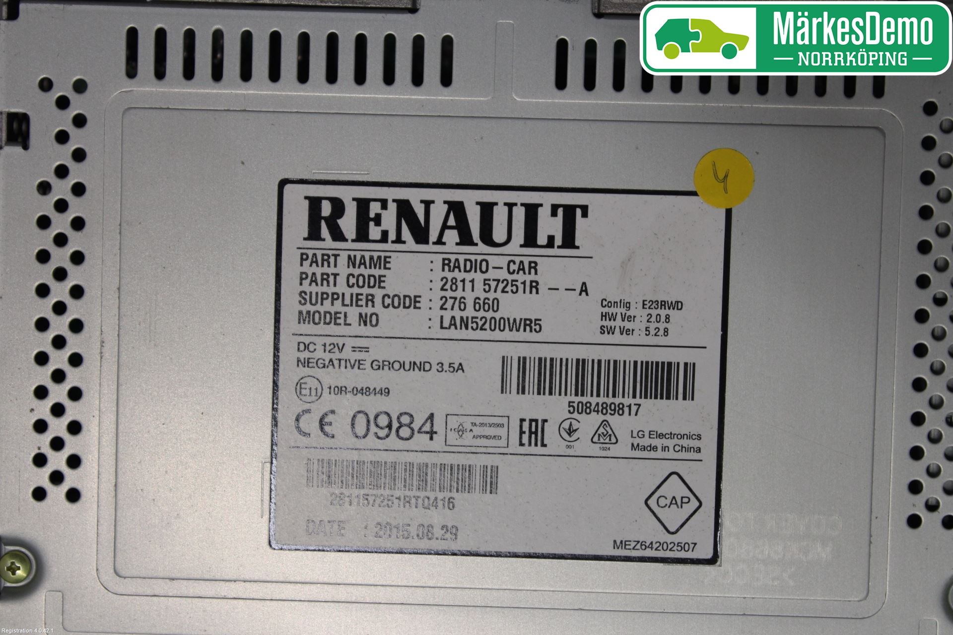 Renault CAPTUR 13-19 Multifunktionsdisplay