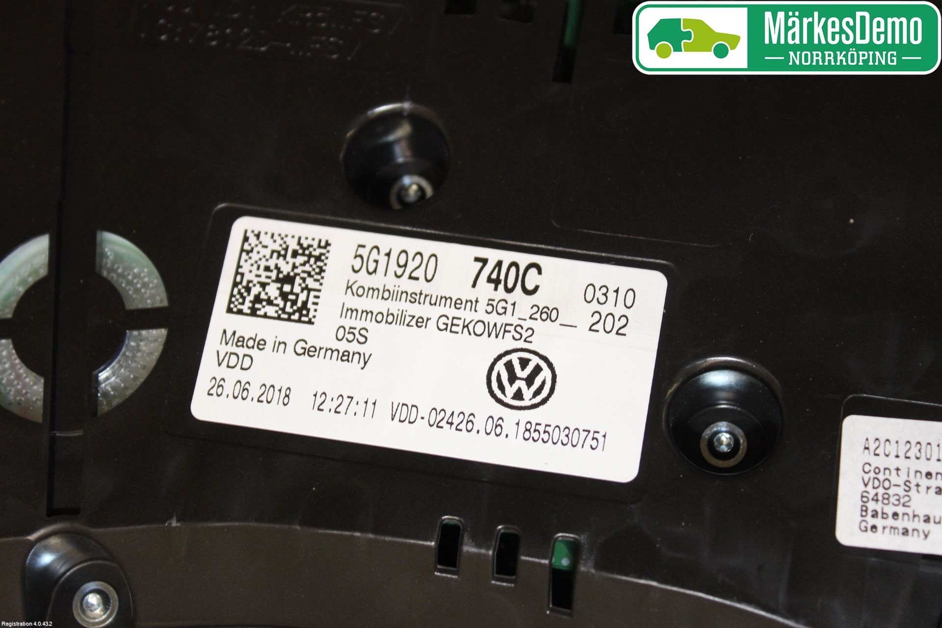 Volkswagen VW GOLF / E-GOLF VII 13-20 Instrument Komb