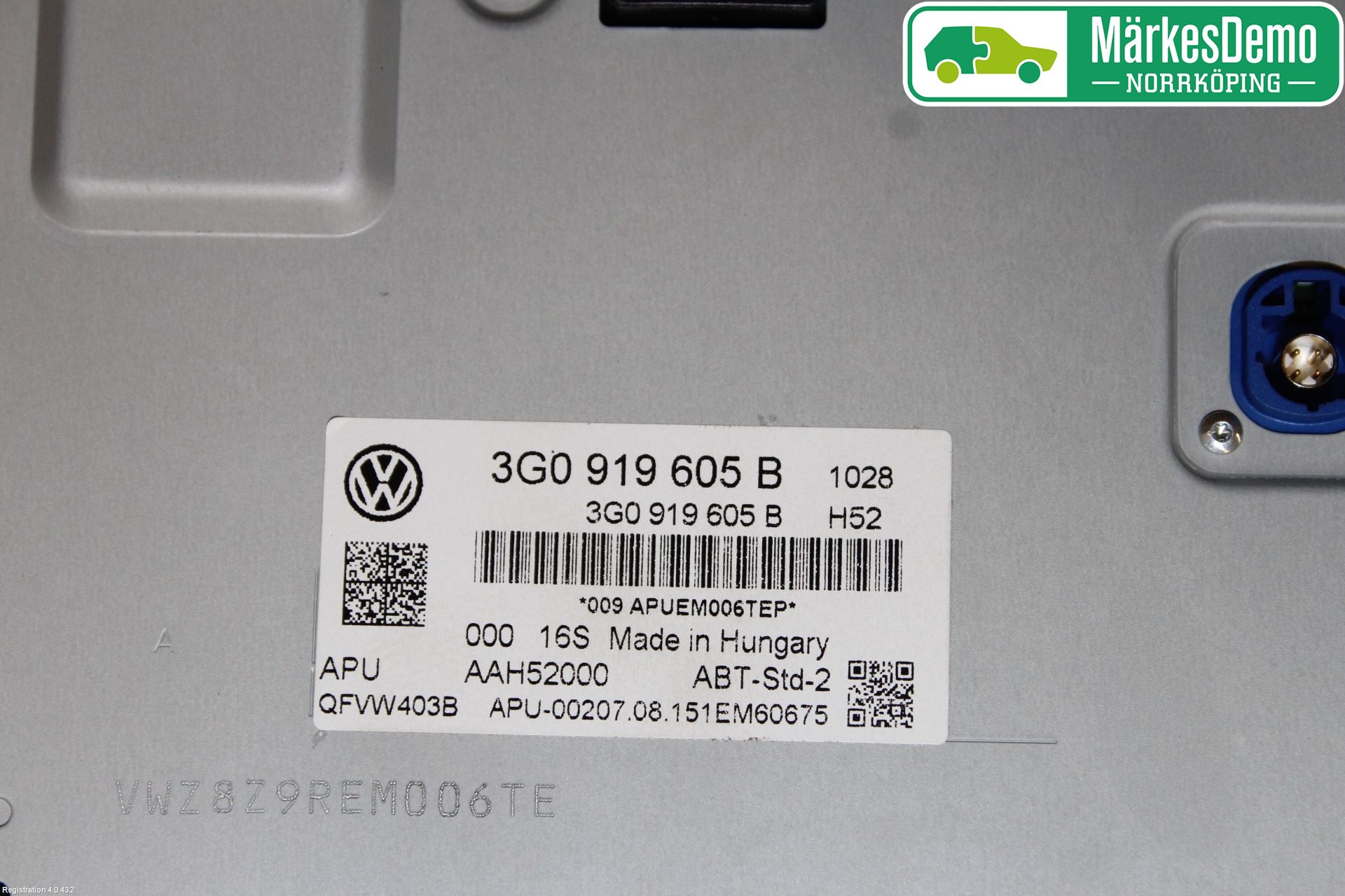 Volkswagen VW PASSAT 15-19 Multifunktionsdisplay