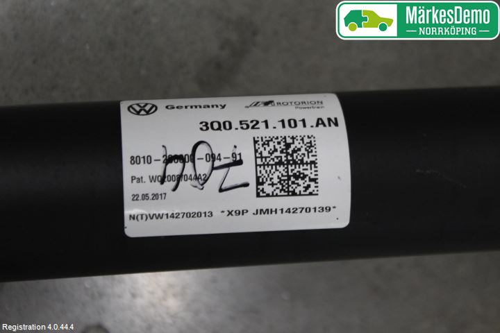 Volkswagen VW PASSAT 15-19 Mellanaxel Komp