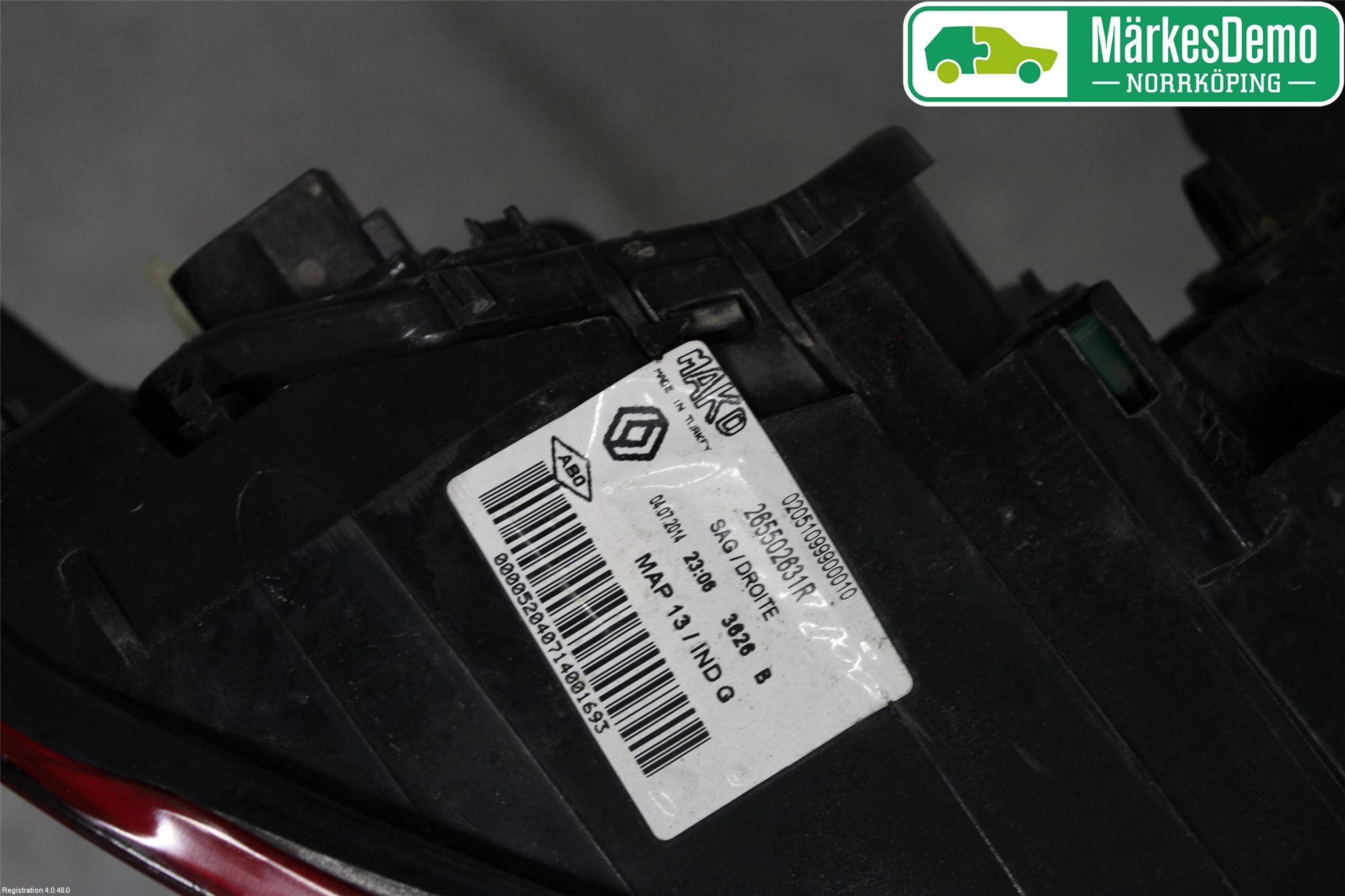 Renault CLIO IV 12-16 Bakljus Höger