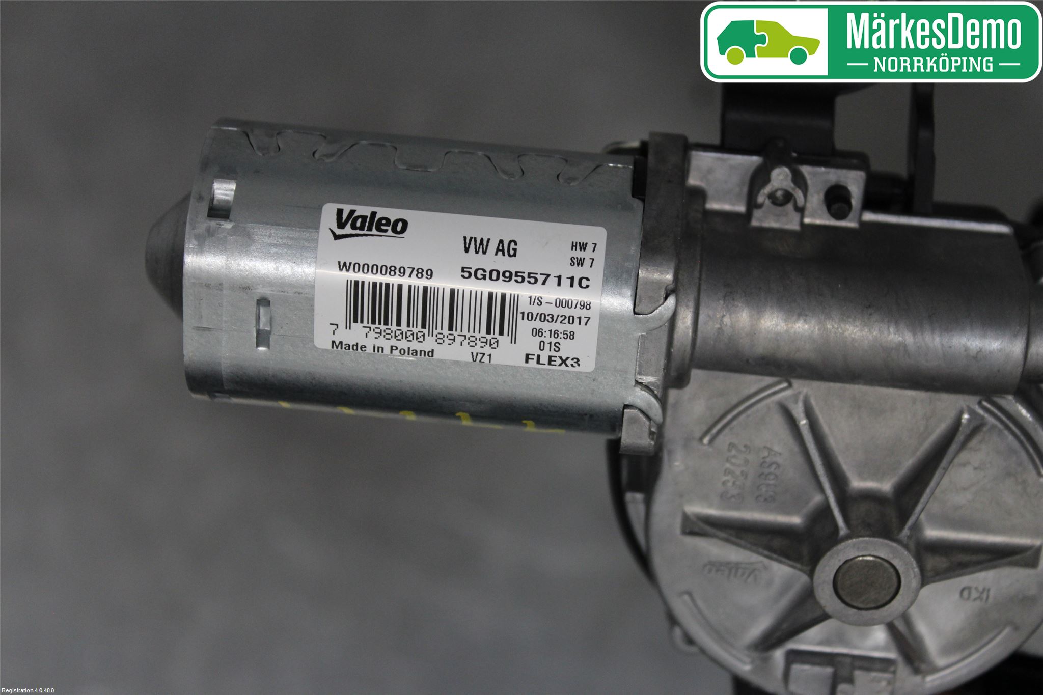Volkswagen VW GOLF / E-GOLF VII 13-20 Torkarmotor Baklucka