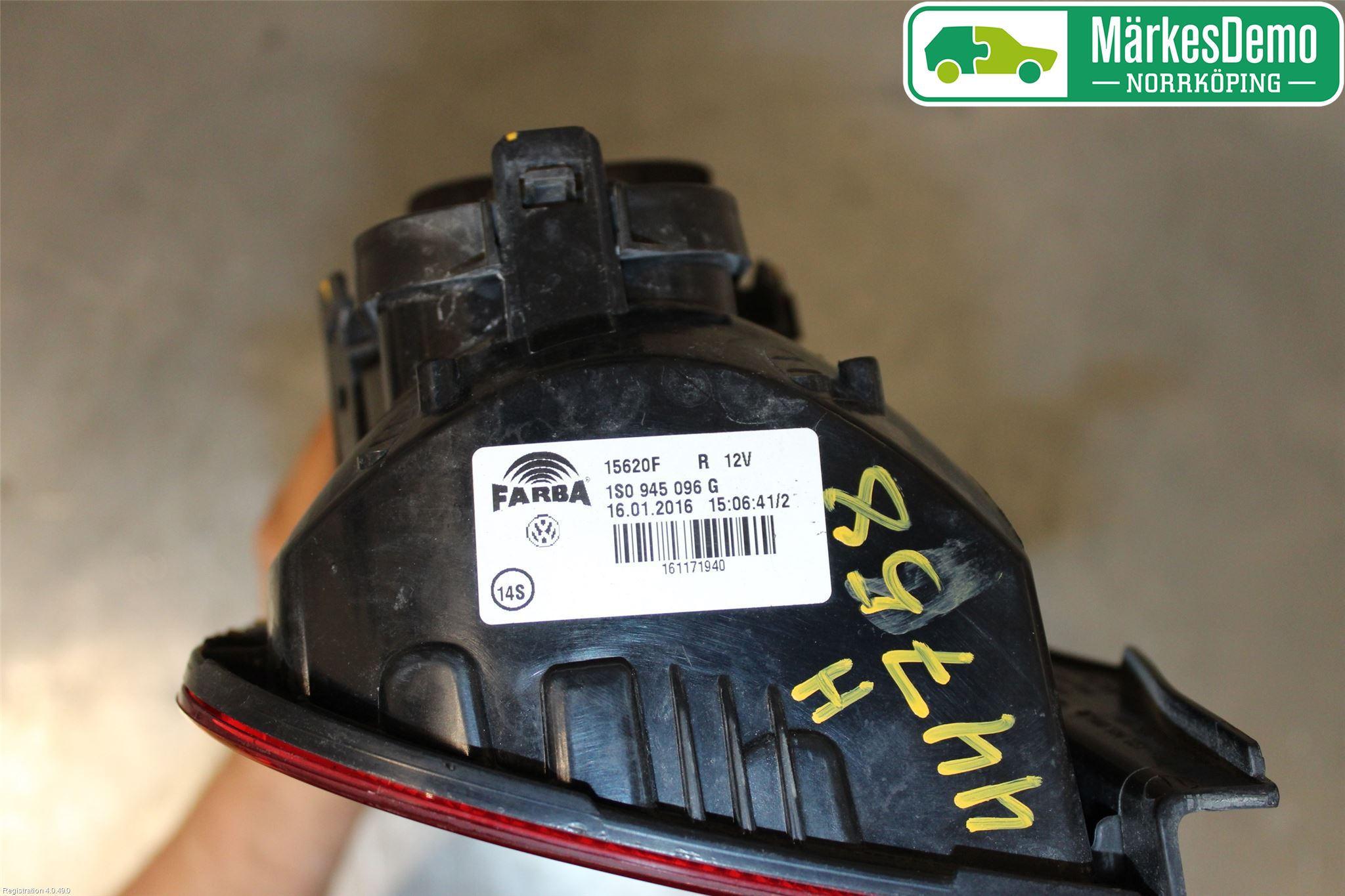 Volkswagen VW UP! / E-UP! Bakljus Höger