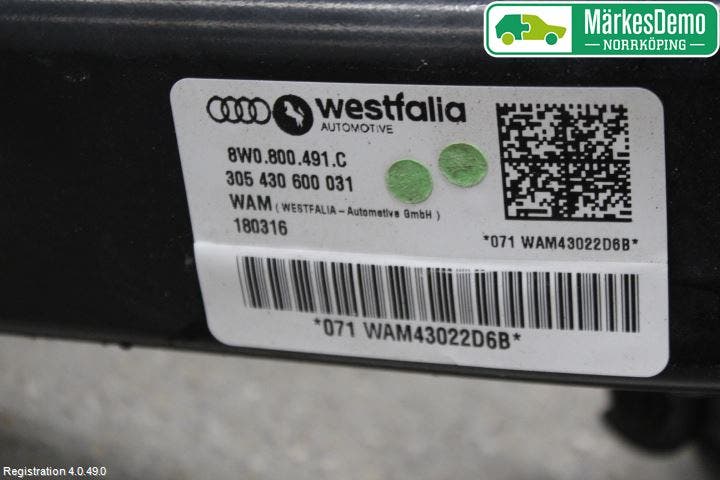 Audi A4/S4 B9 16-19 Dragkrok