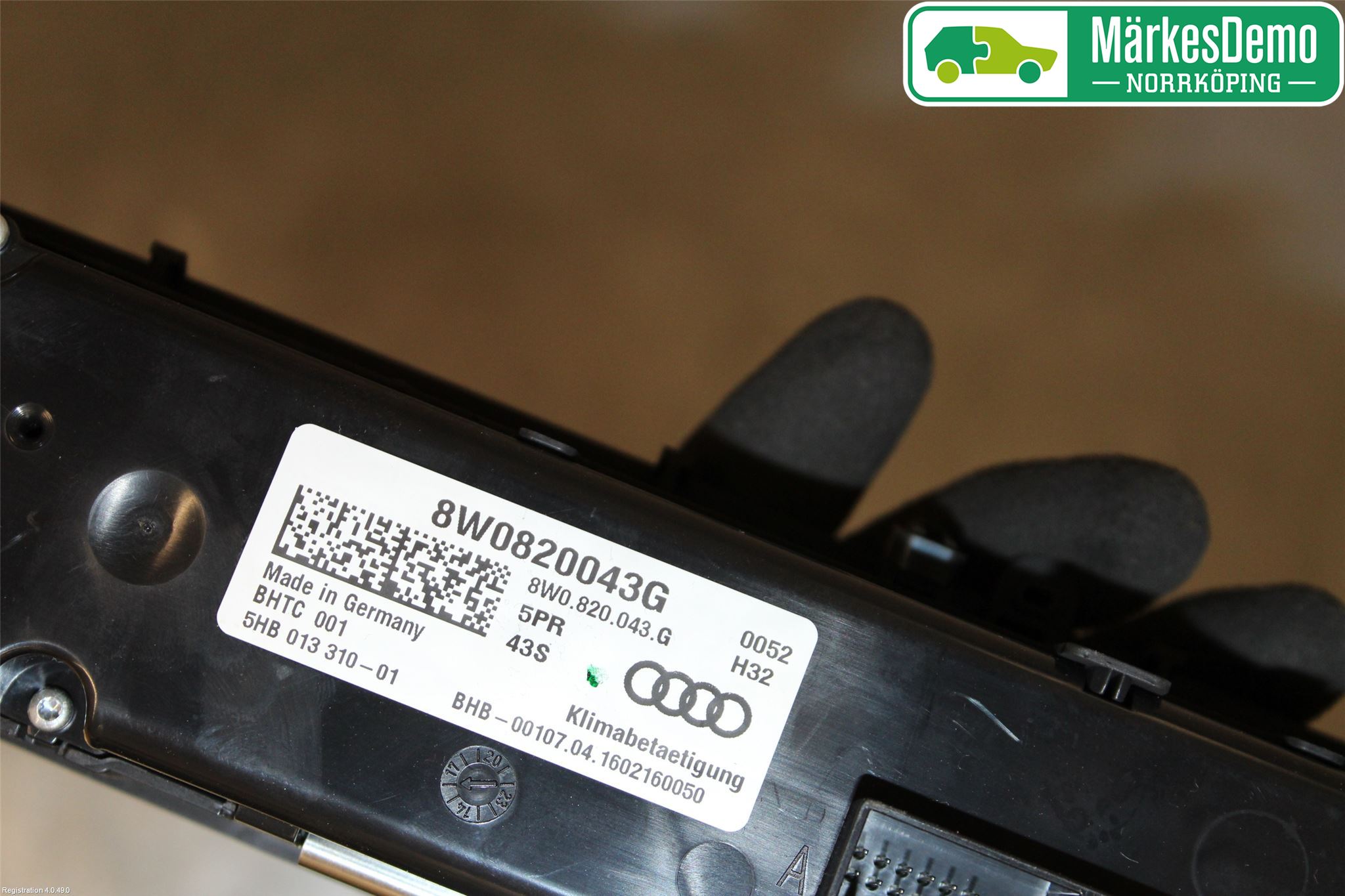 Audi A4/S4 B9 16-19 Värmereglage