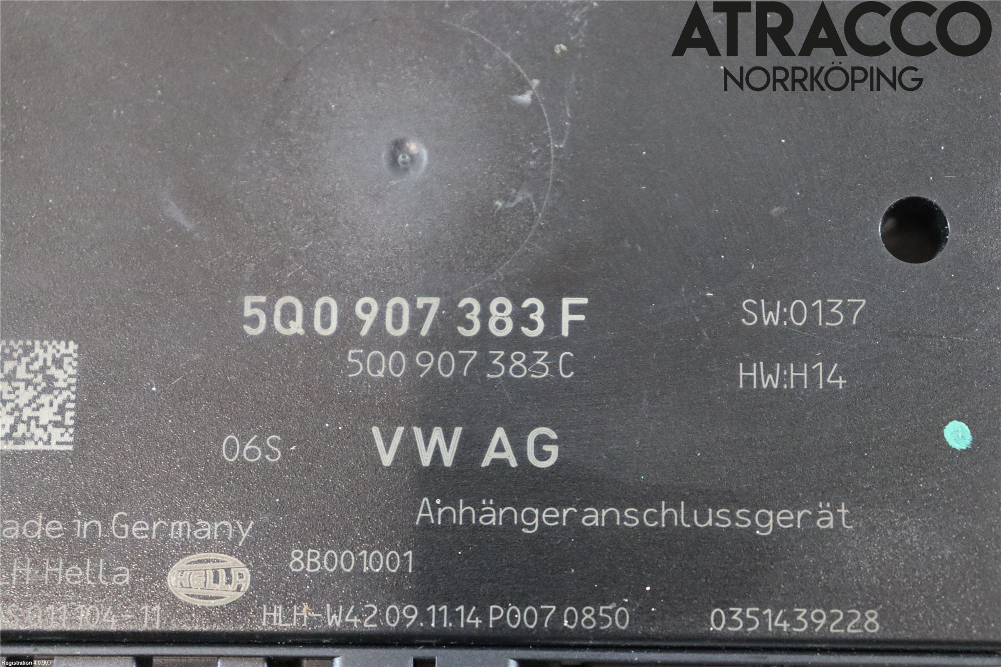 Volkswagen VW GOLF / E-GOLF VII 13-20 Styrenhet Dragkrok