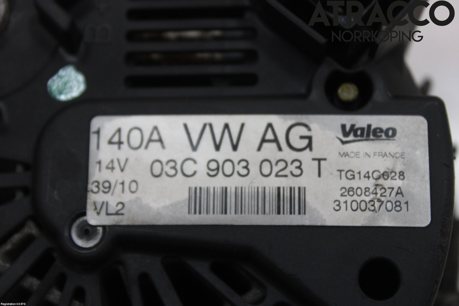 Volkswagen VW TOURAN 10-15 Generator