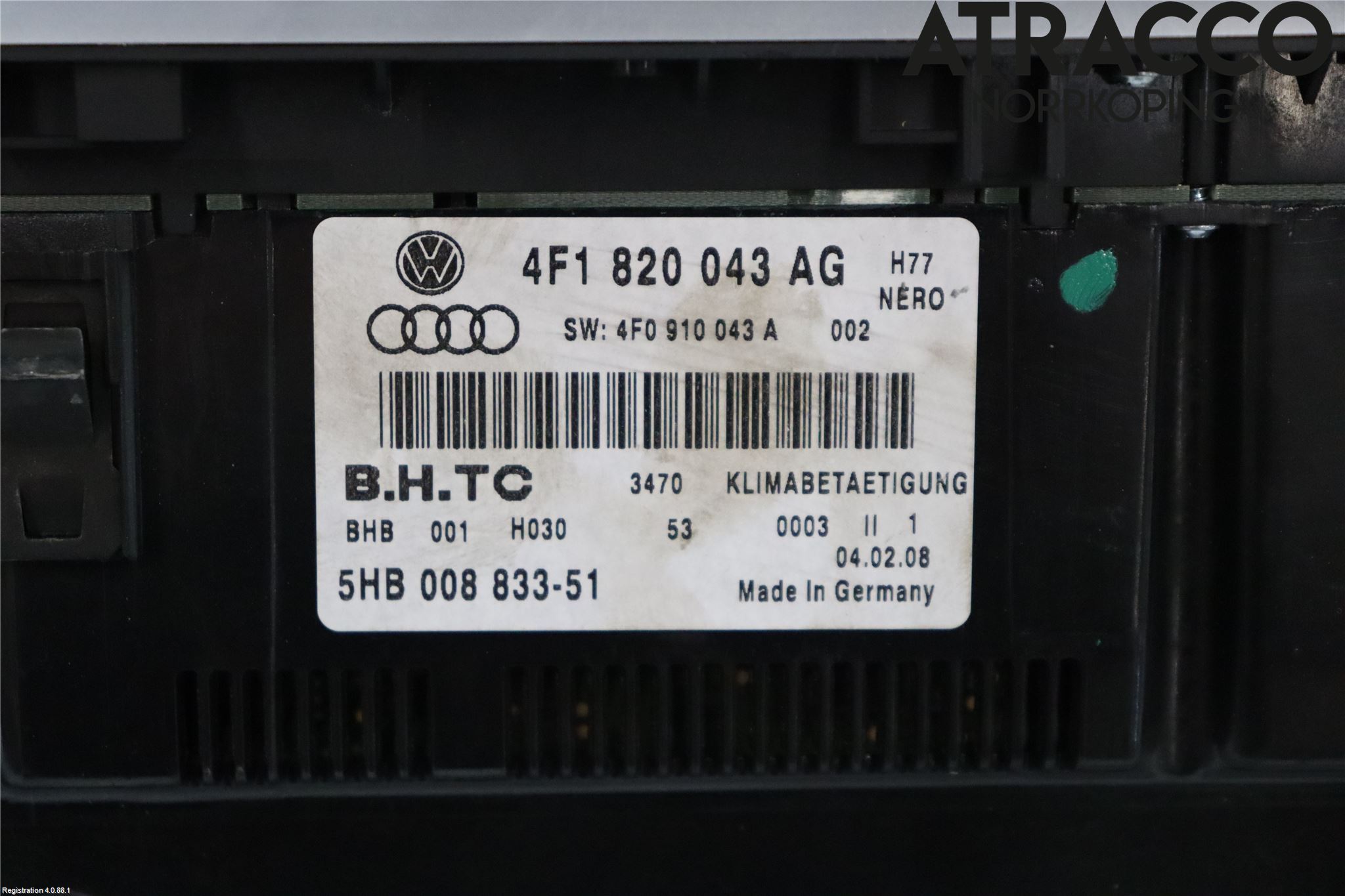 Audi A6/S6     05-11 Värmereglage