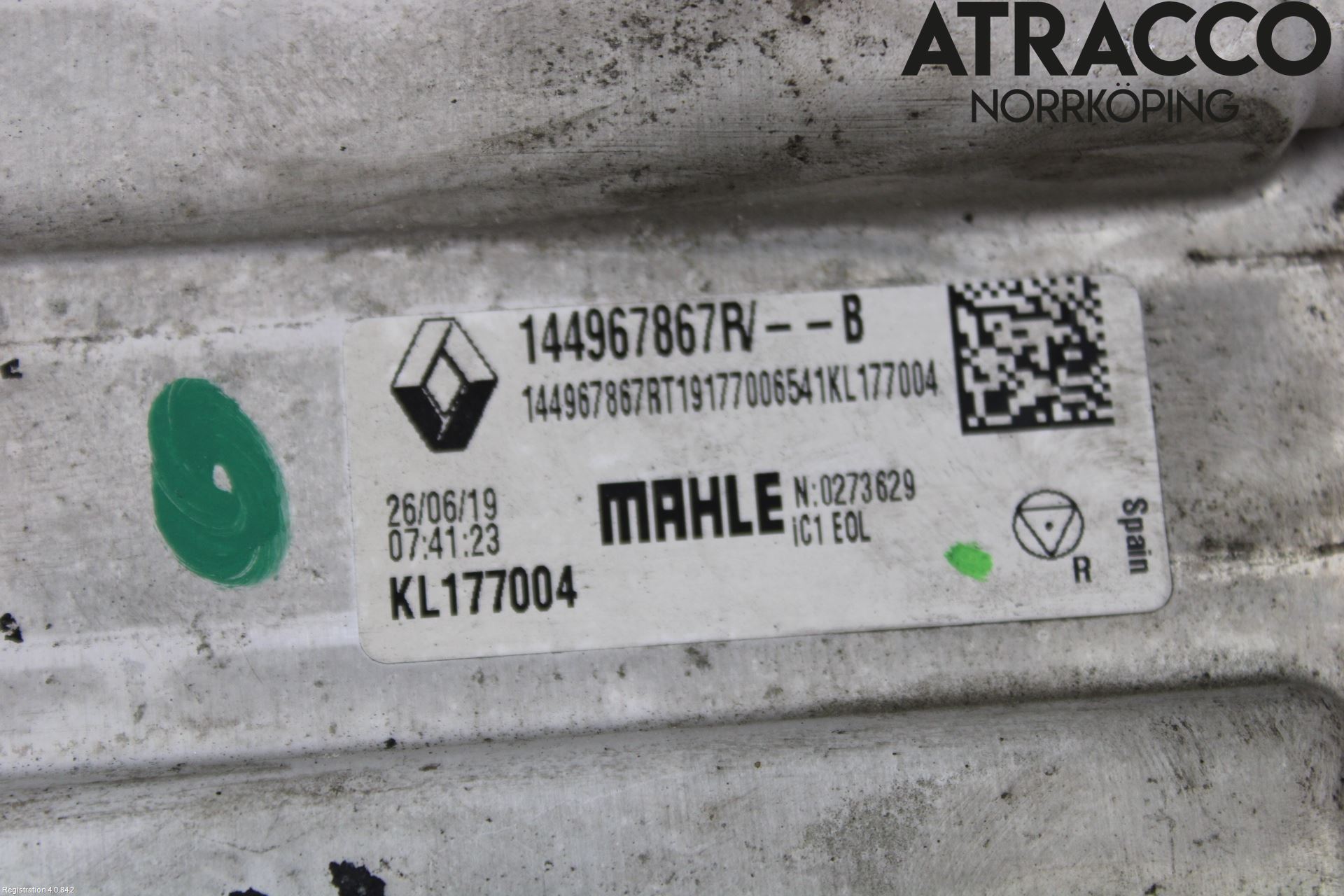 Renault MEGANE IV 16-23 Laddluft-Intercooler Kyl