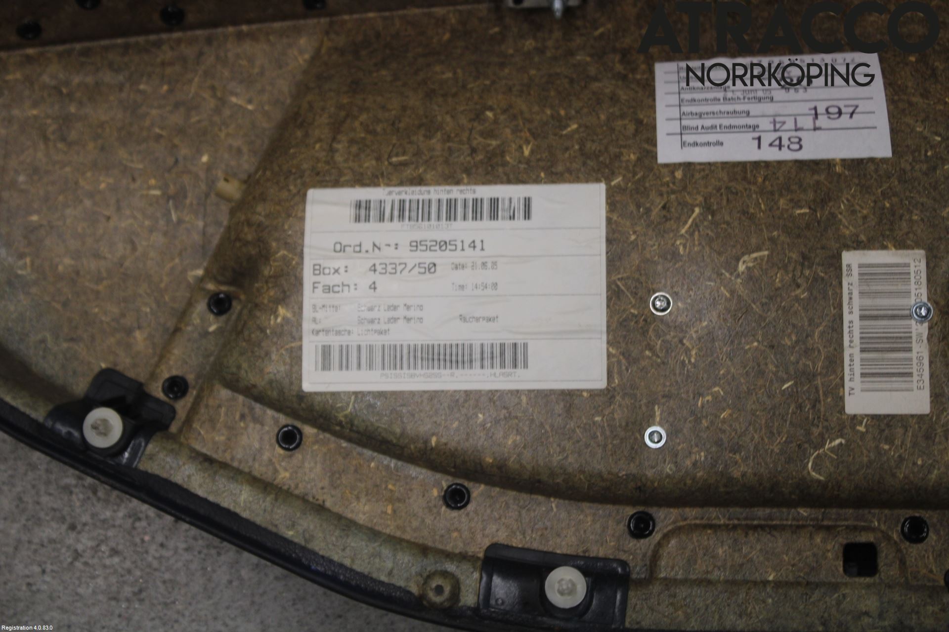 BMW 5 E60/61 Sed/Tou 02-10 Dörrklädsel Hö