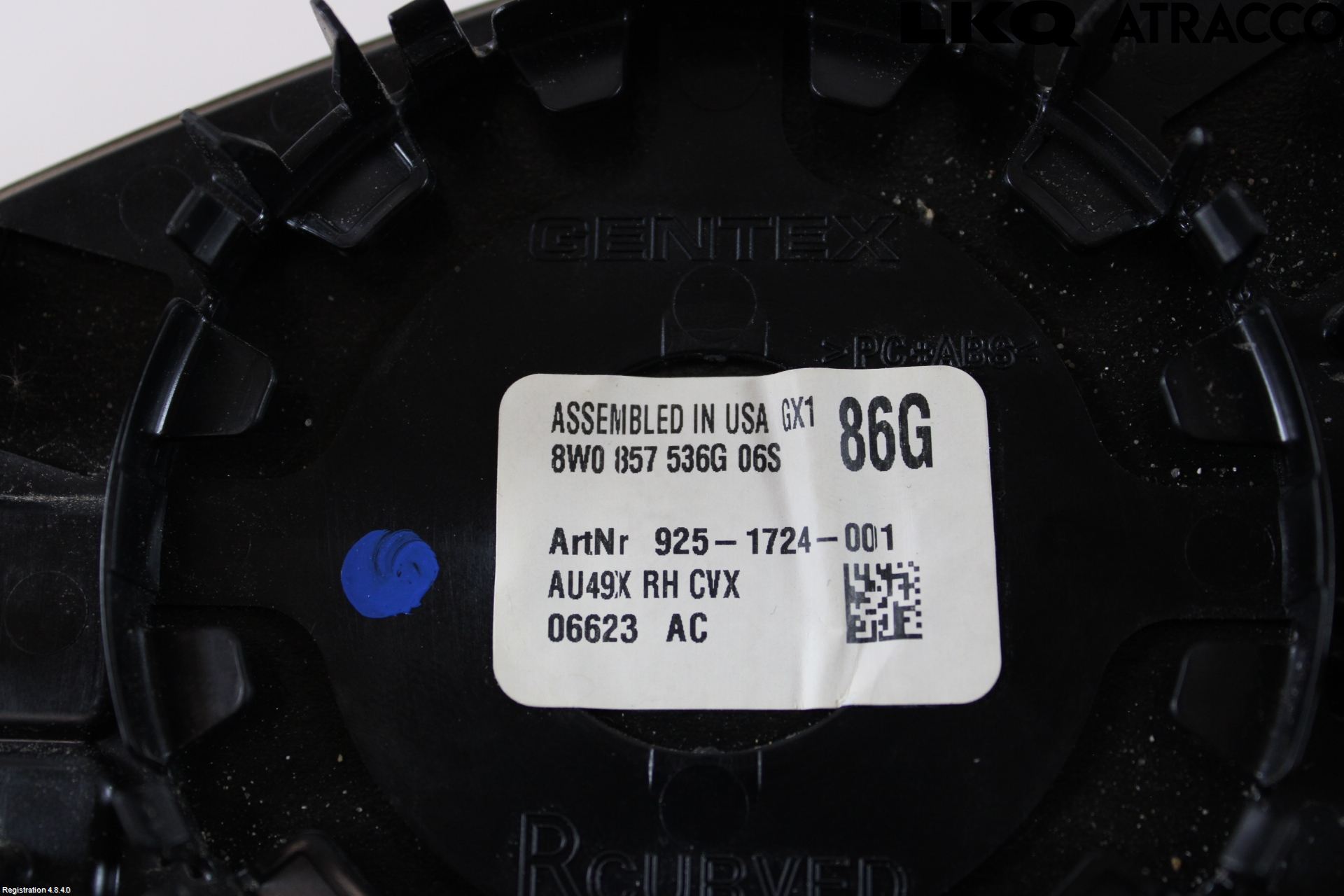 Audi A4/S4 B9 20- Spegelglas Hö