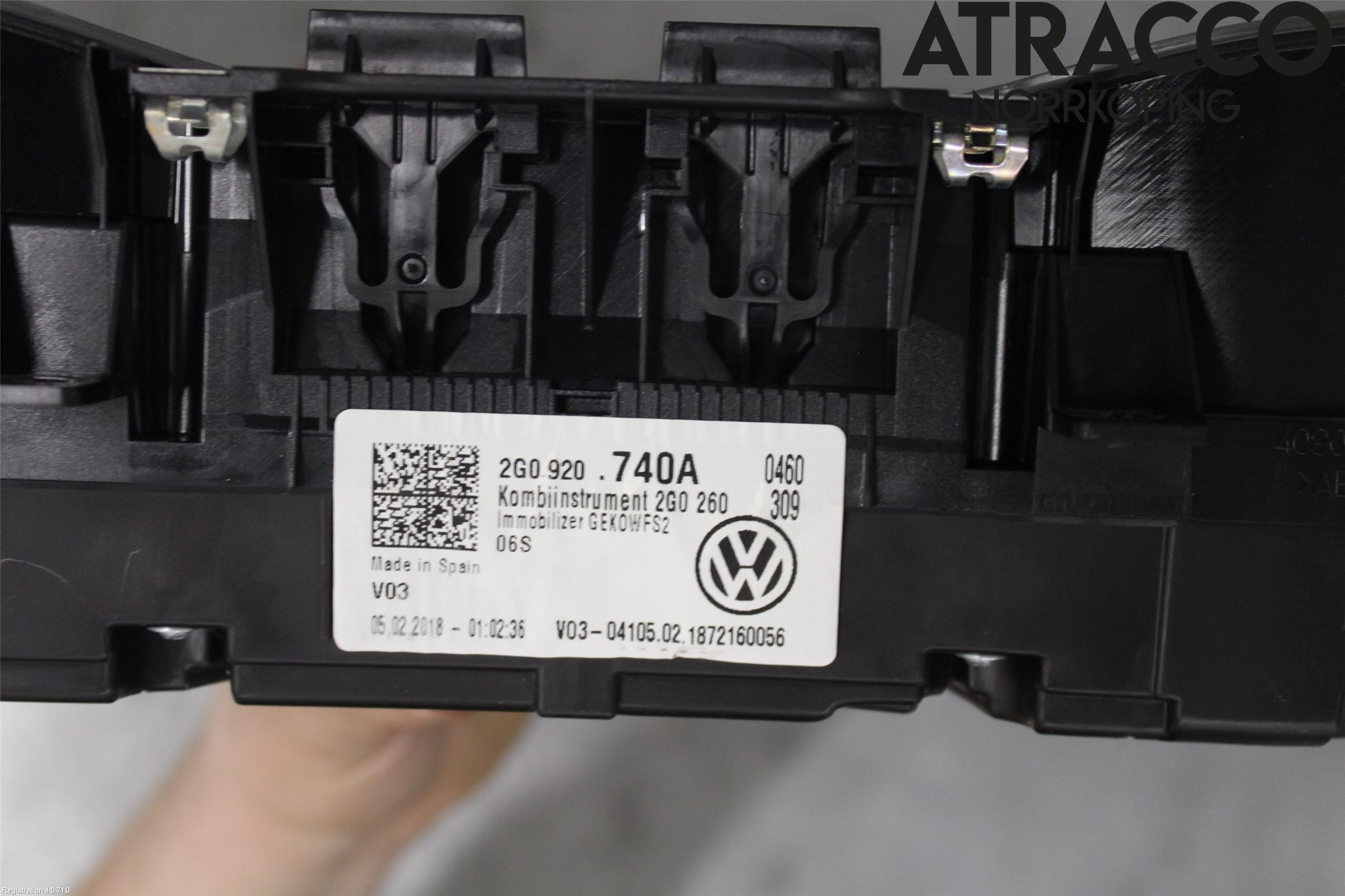Volkswagen VW POLO VI 18->> Instrument Komb