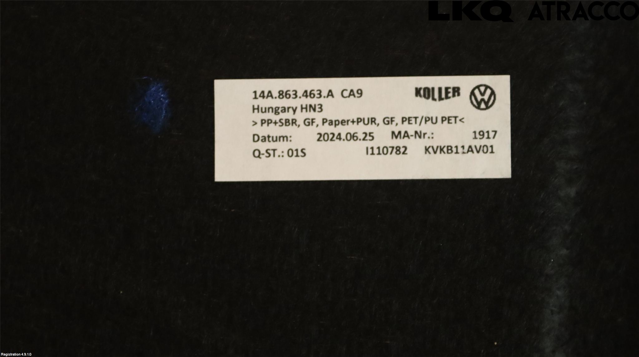 Volkswagen VW ID.7/TOURER 24- Inrbagagerumklädsel-Golv