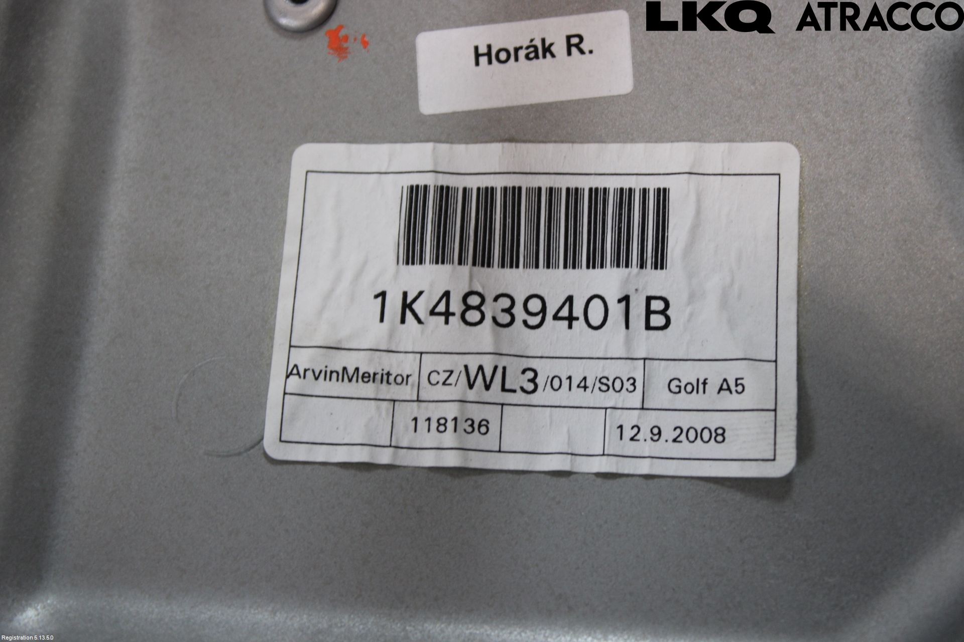 Volkswagen VW GOLF V 04-09 Fönsterhissmekanism