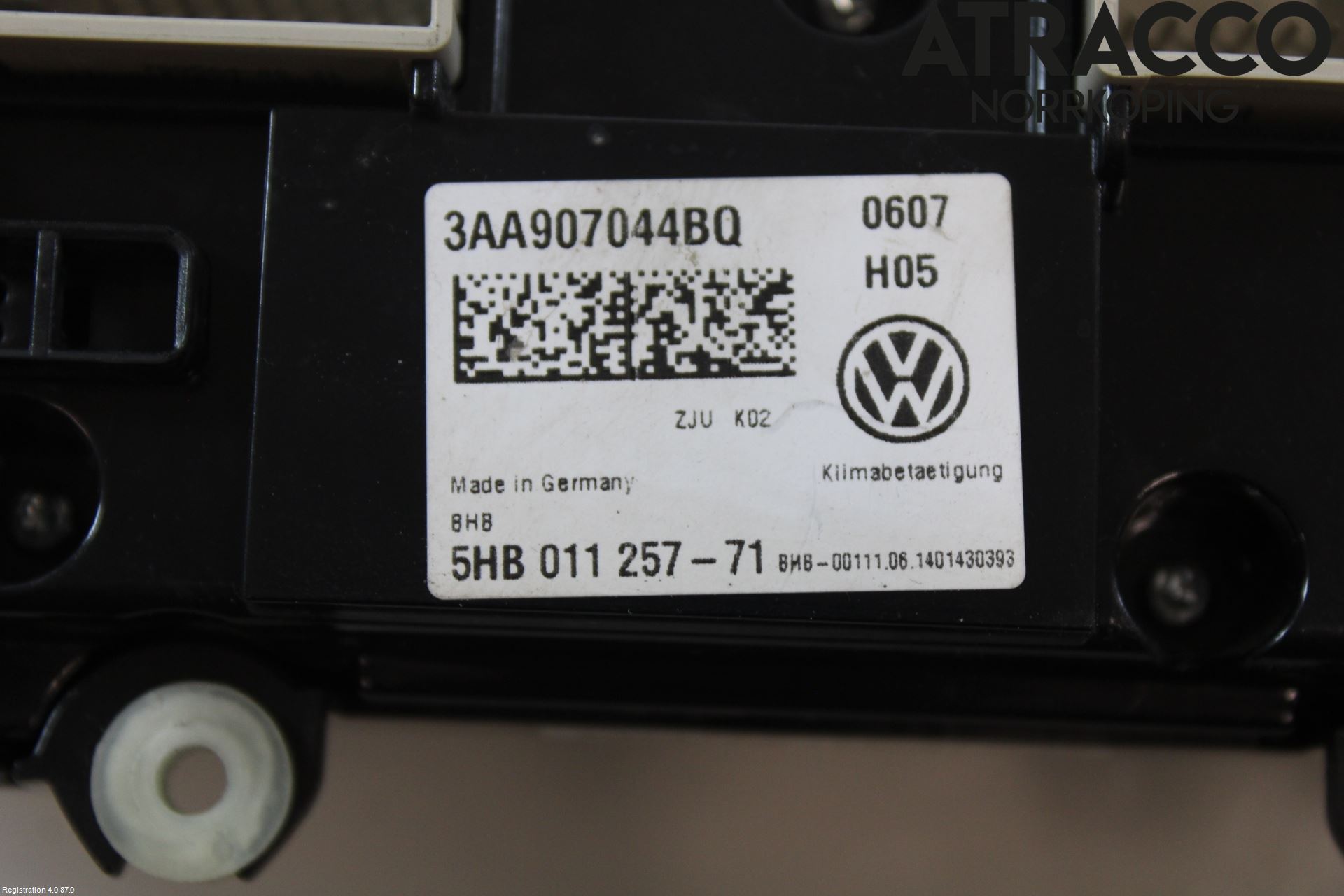 Volkswagen VW TOURAN 10-15 Värmereglage
