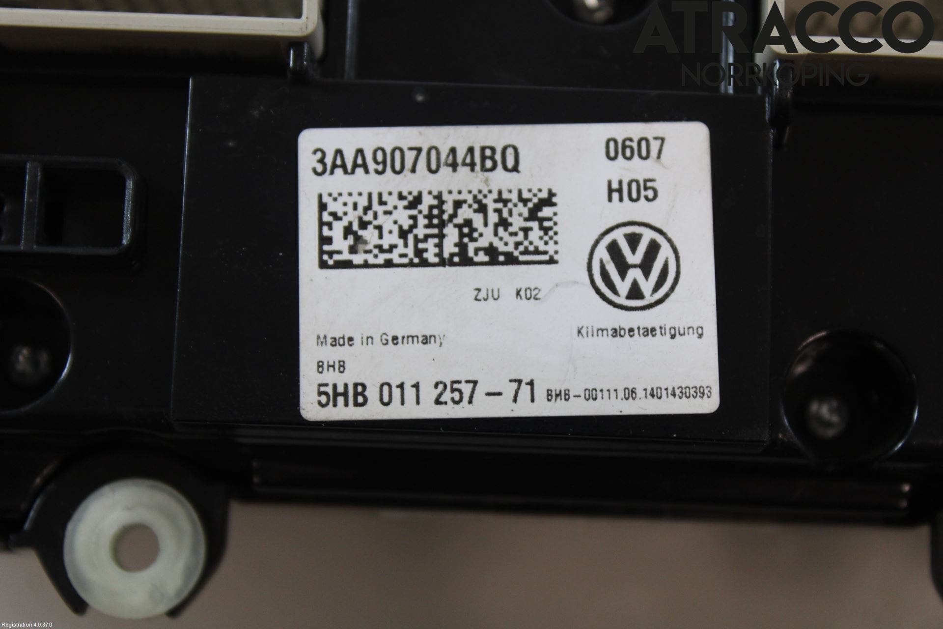 Volkswagen VW TOURAN 10-15 Värmereglage