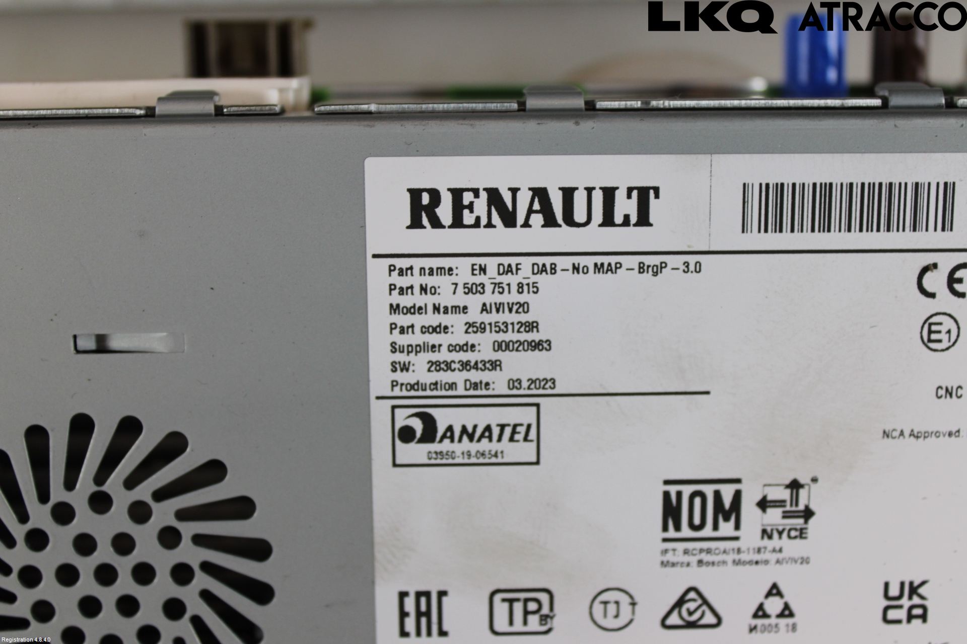 Renault EXPRESS 21- Multifunktionsdisplay