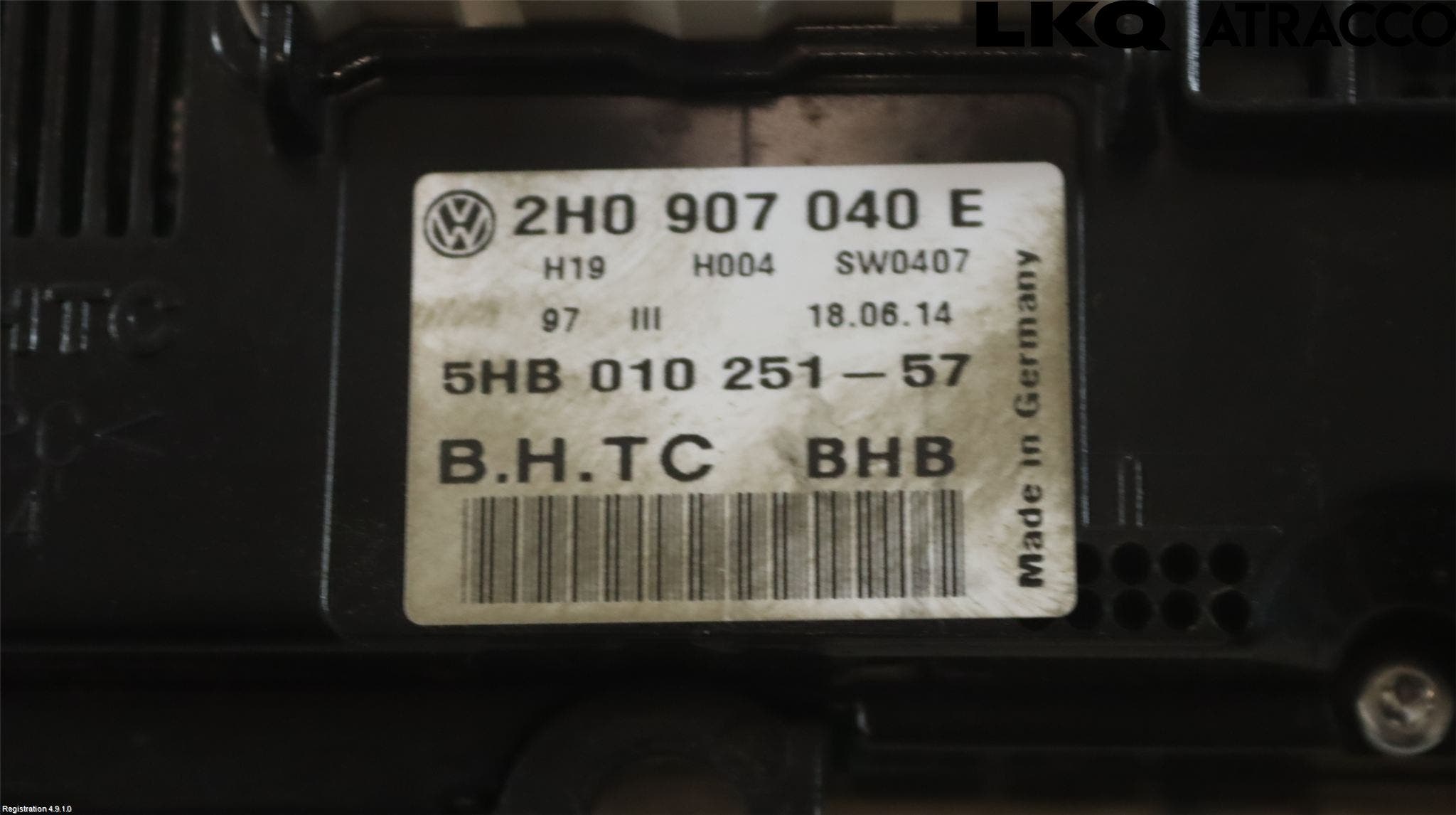 Volkswagen VW AMAROK 2H 10-22 Värmereglage