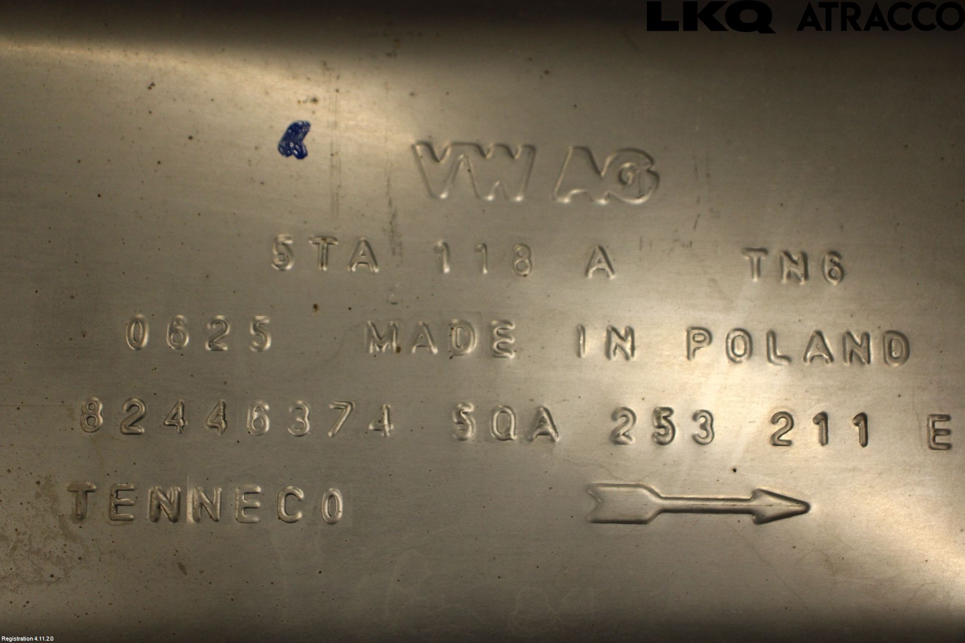 Volkswagen VW TOURAN 16- Avgassystem Komp Ej Kat