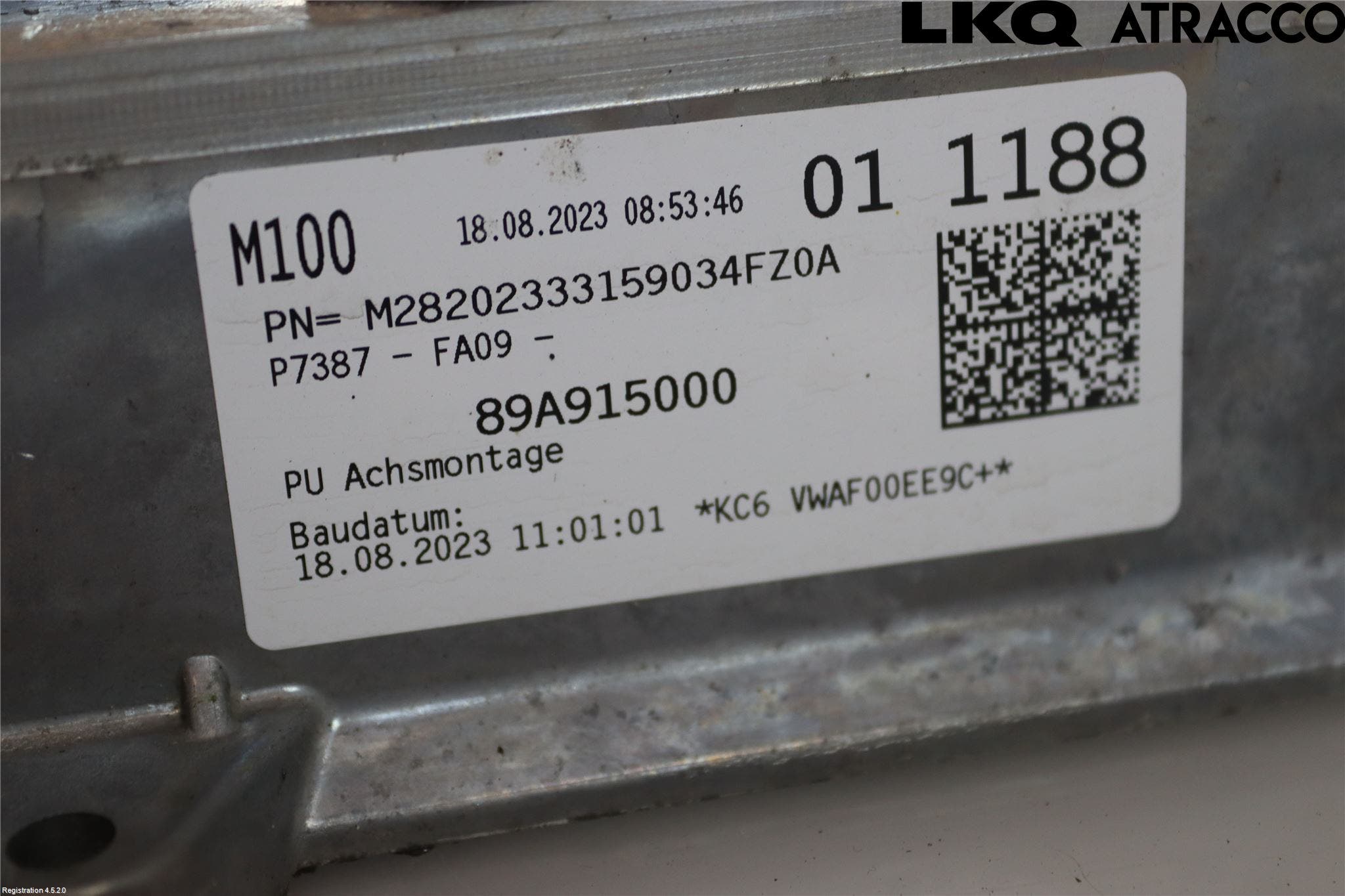 Audi Q4 E-TRON FZ 22- Batteriladdare Högspänning