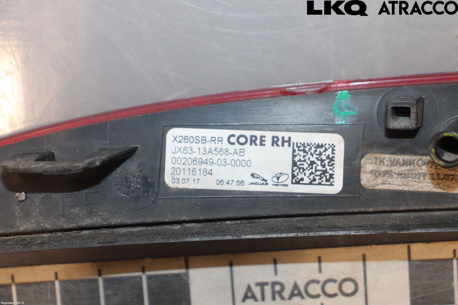 Jaguar XF (X260) 16-24 Dimljus/Reflex Bak