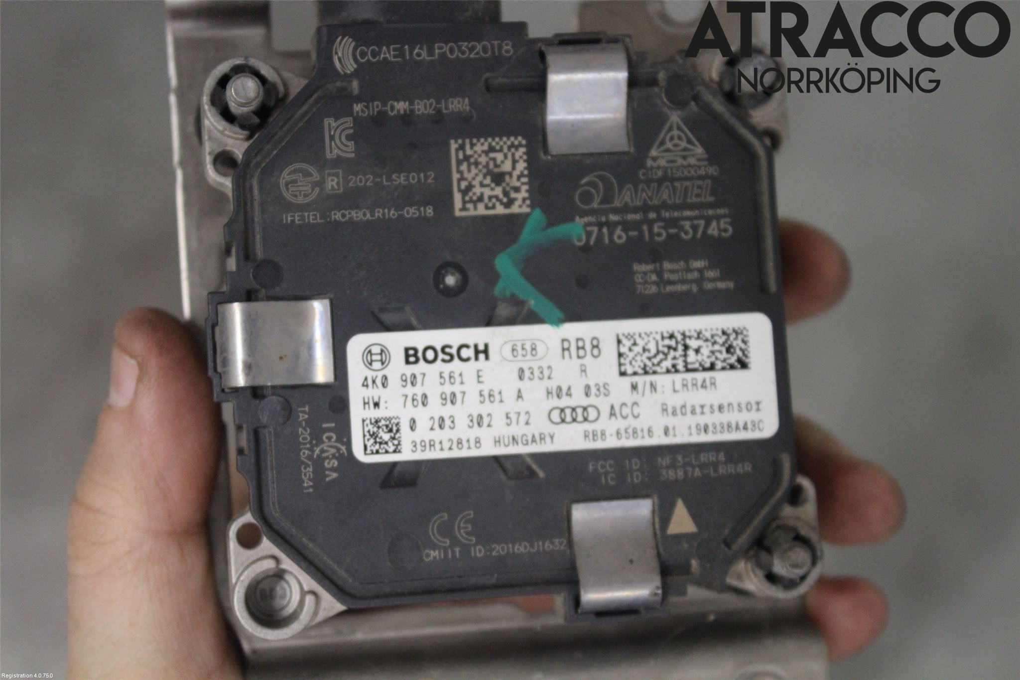 Audi A6 F2/C8 19- Sensor Adaptiv Farthållare