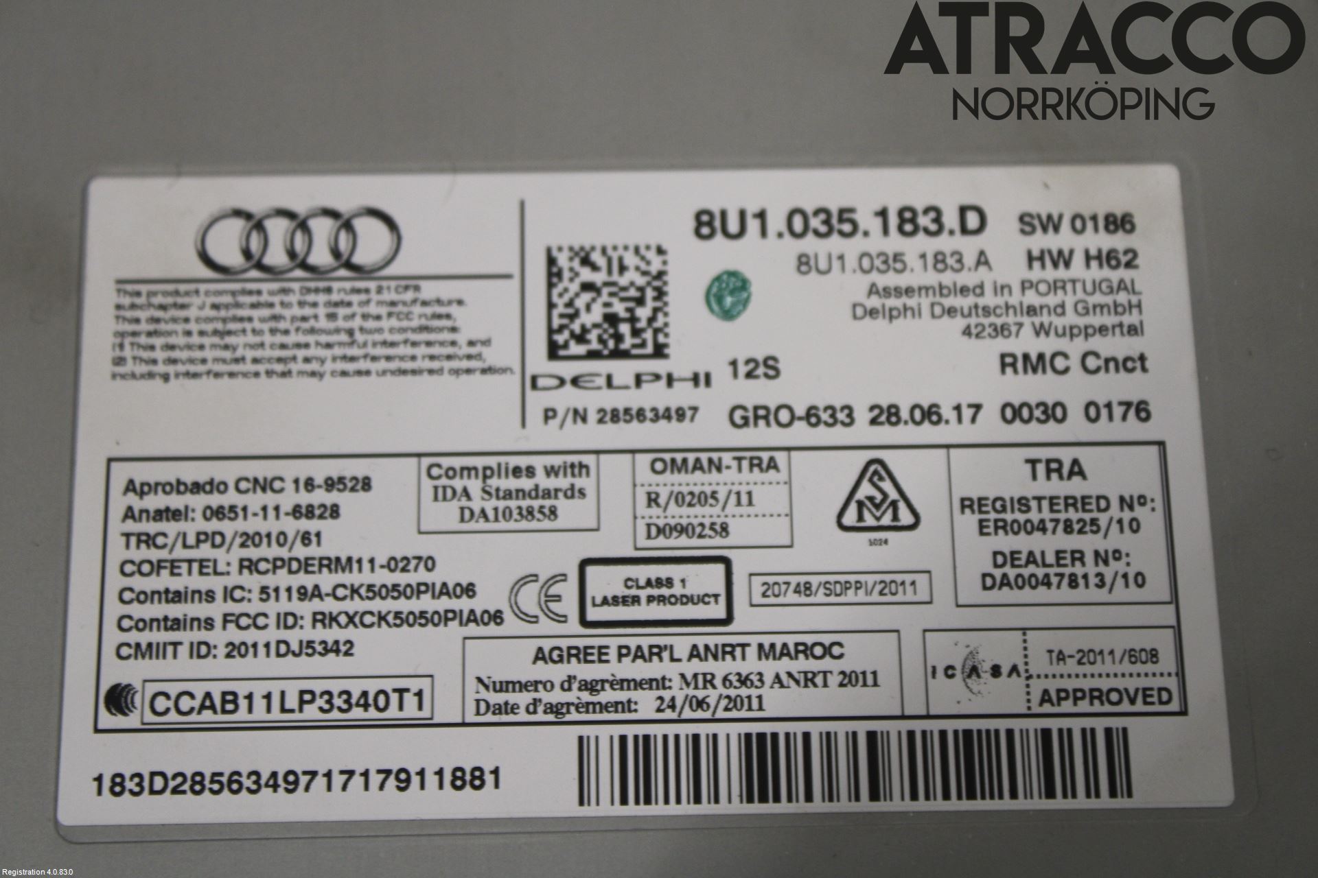 Audi Q3 8U 12-18 Cd Radio - Multimediapanel
