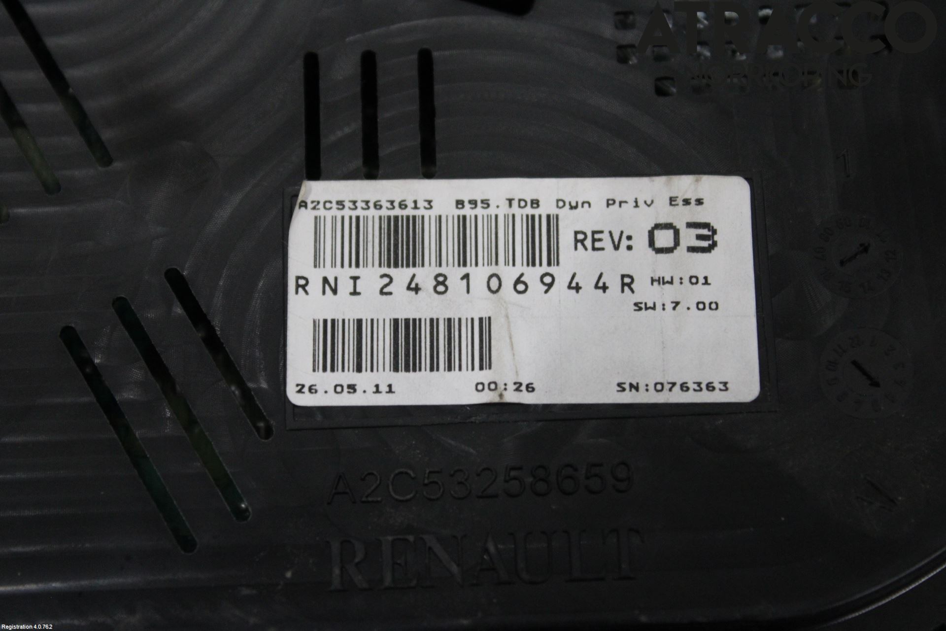 Renault MEGANE III 09-15 Instrument Komb
