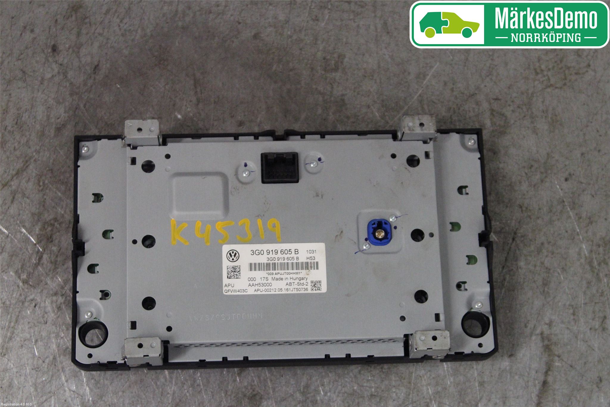 Volkswagen VW GOLF / E-GOLF VII 13-20 Multifunktionsdisplay