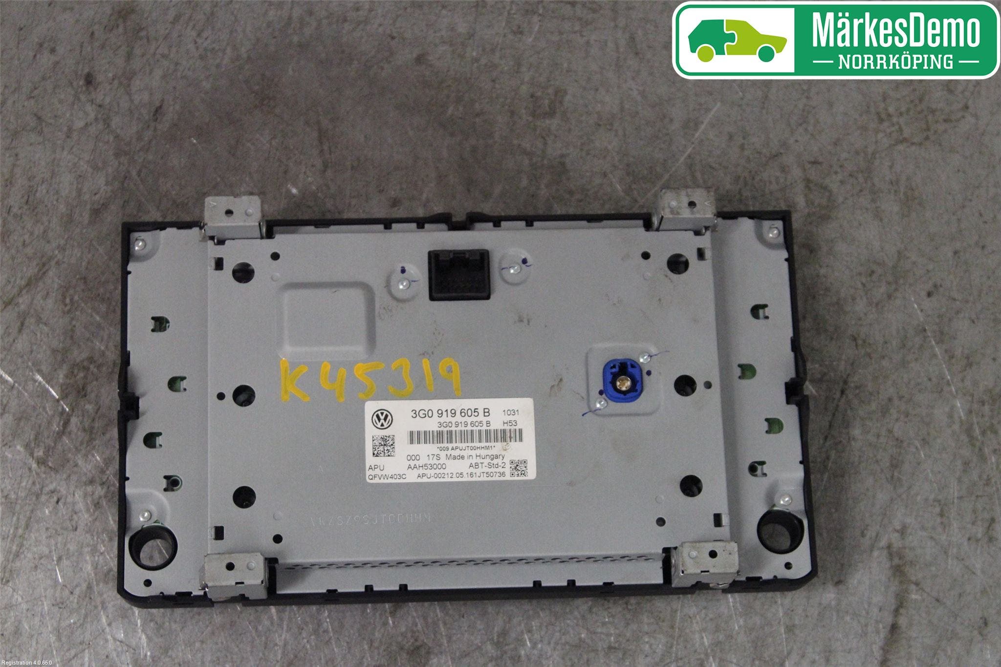 Volkswagen VW GOLF / E-GOLF VII 13-20 Multifunktionsdisplay
