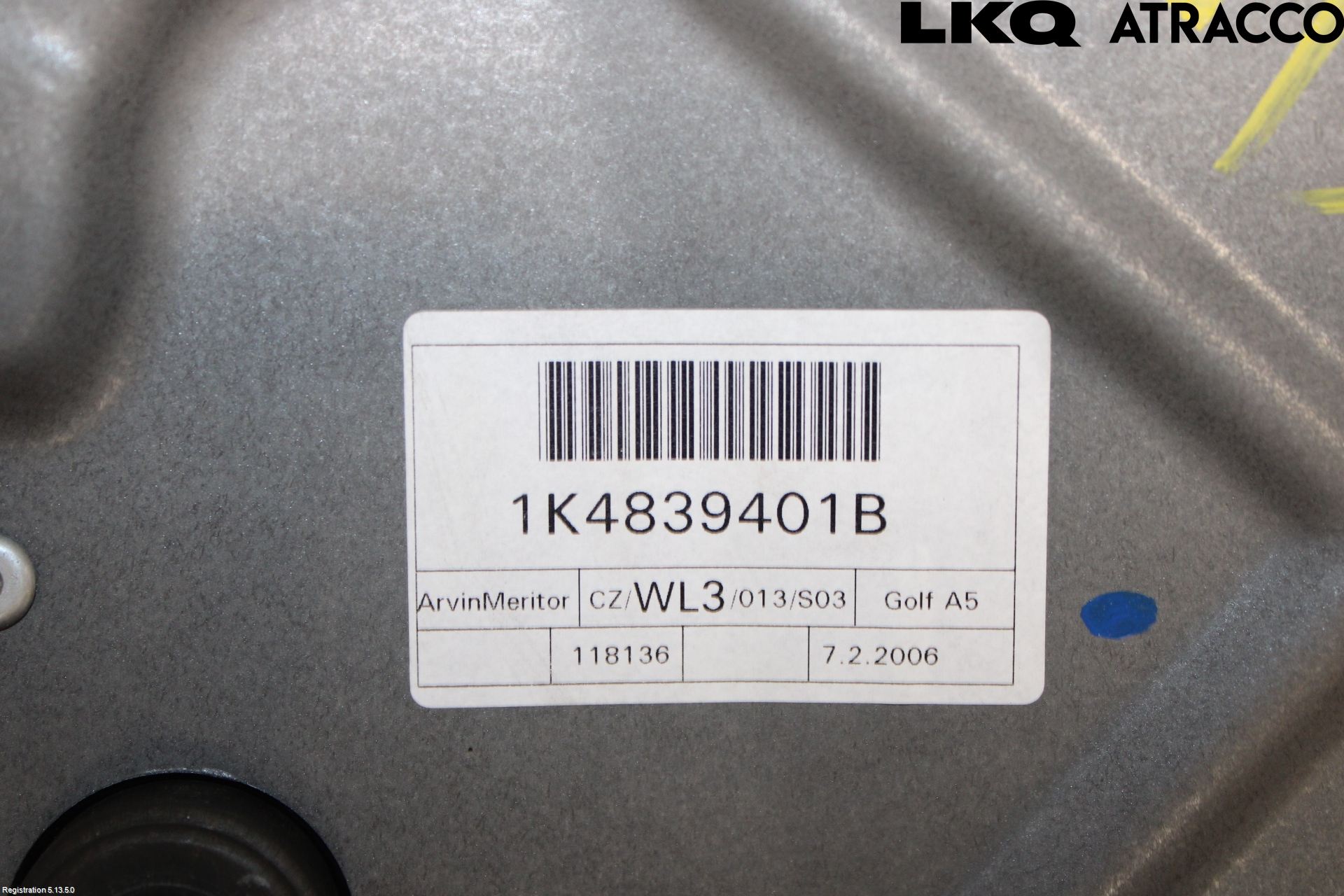 Volkswagen VW GOLF V 04-09 Fönsterhissmekanism