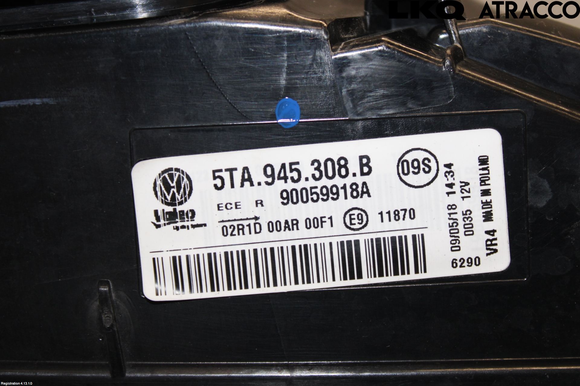 Volkswagen VW TOURAN 16- Bakljus Lucka Hö