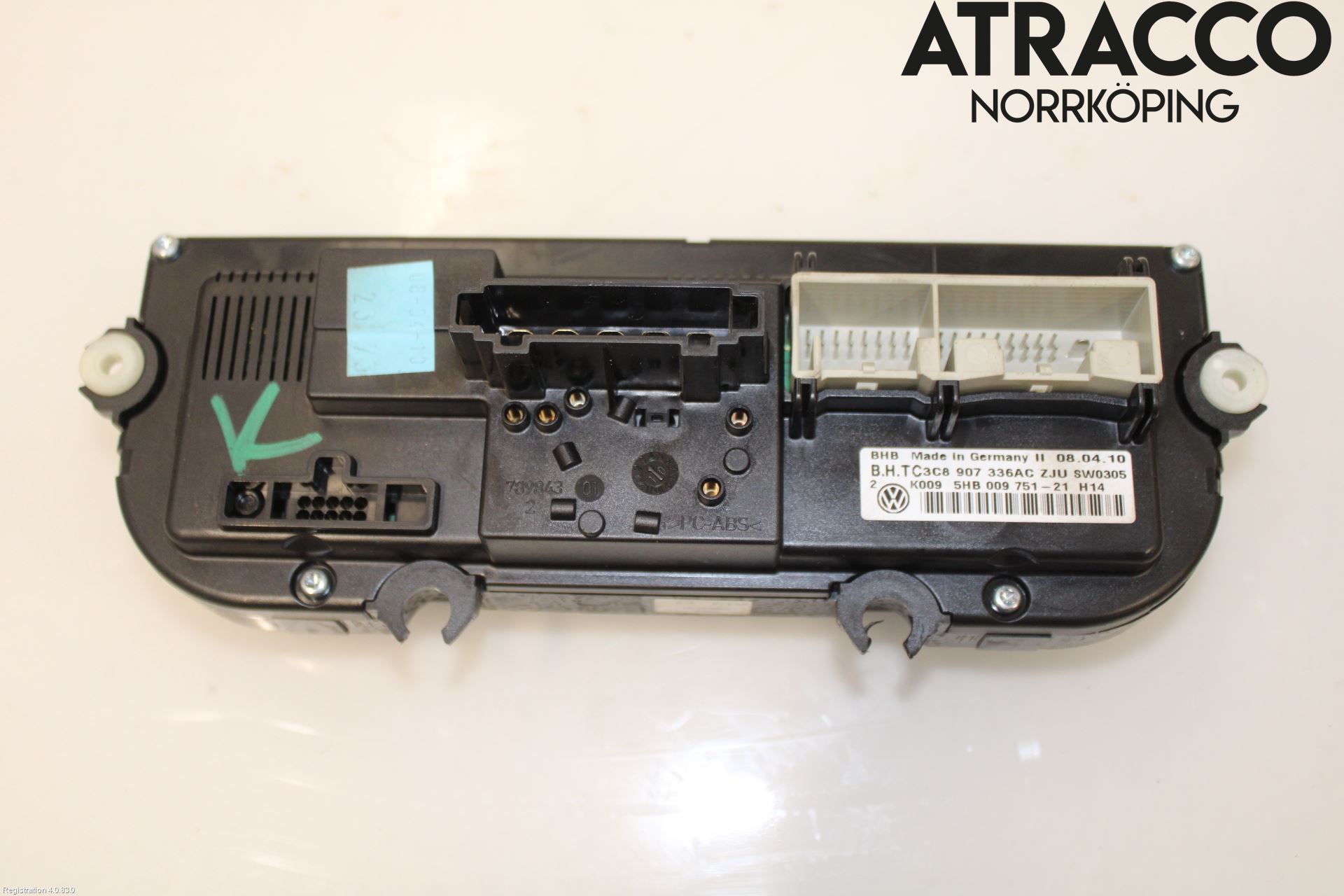 Volkswagen VW GOLF VI 09-13 Värmereglage