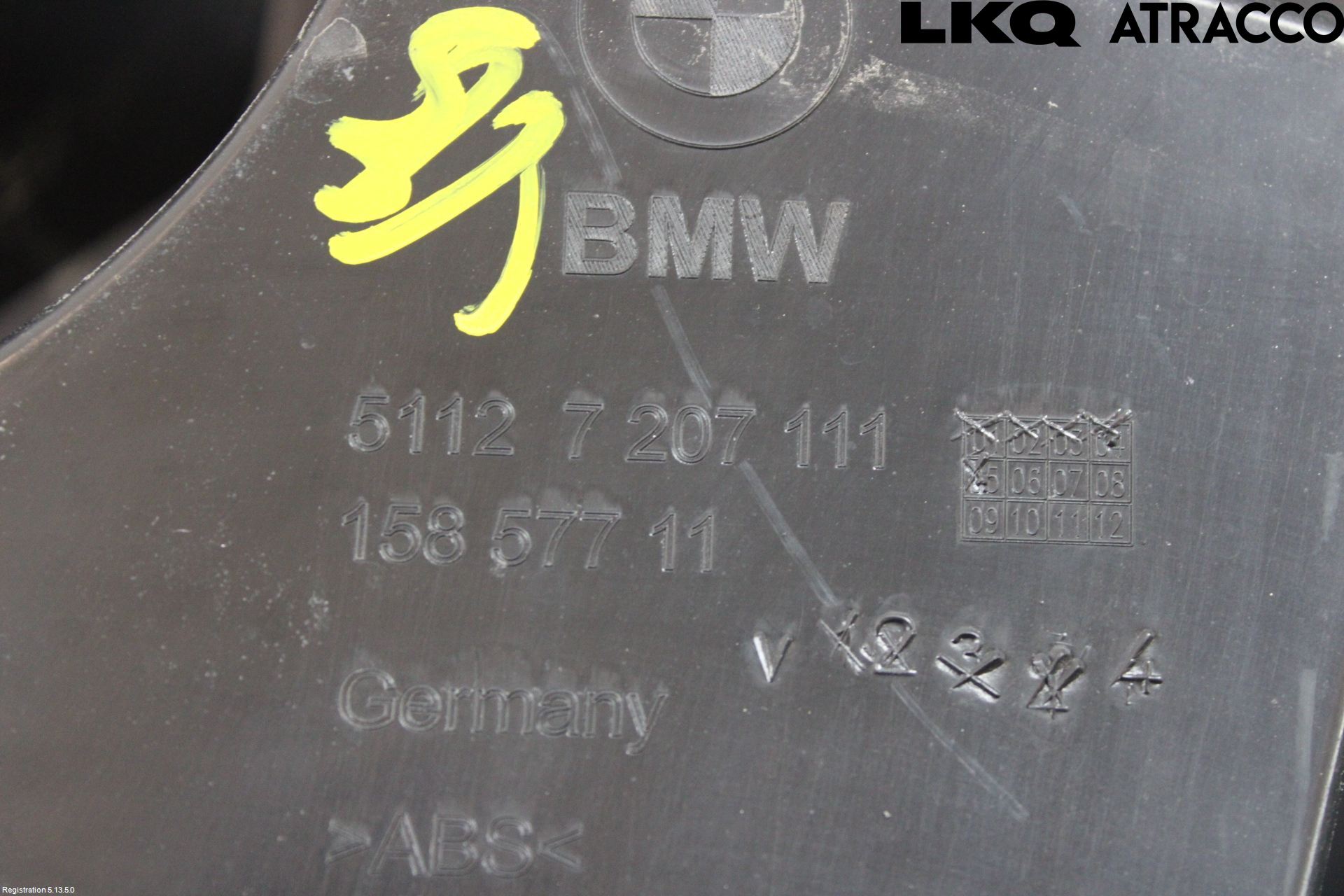 BMW 5 F10/F11/F18 09-17 Stötfångarfäste Bak Vä