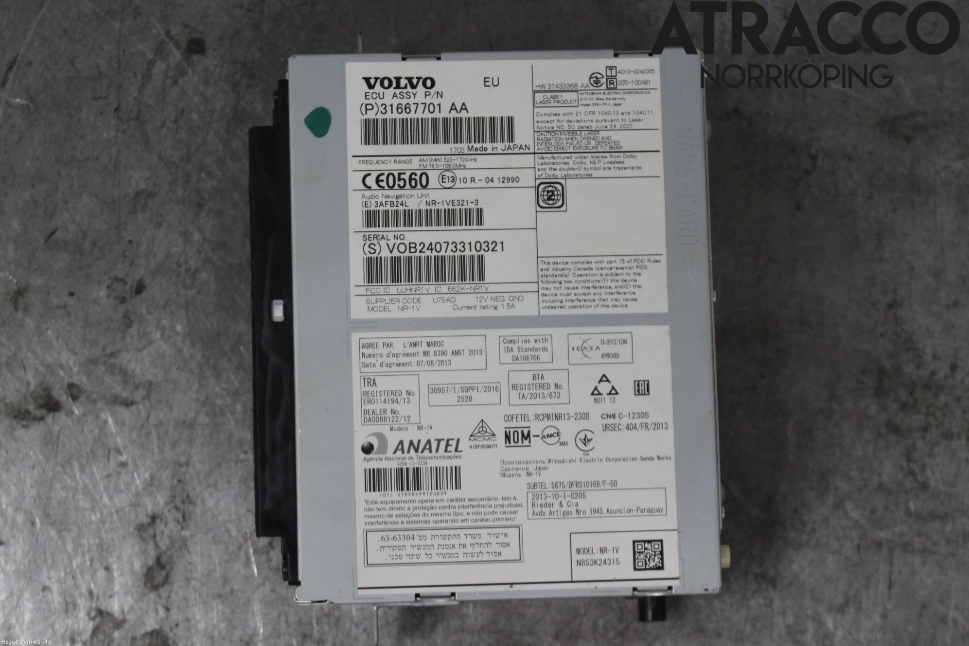 Volvo XC60 14-17 Cd Radio - Multimediapanel