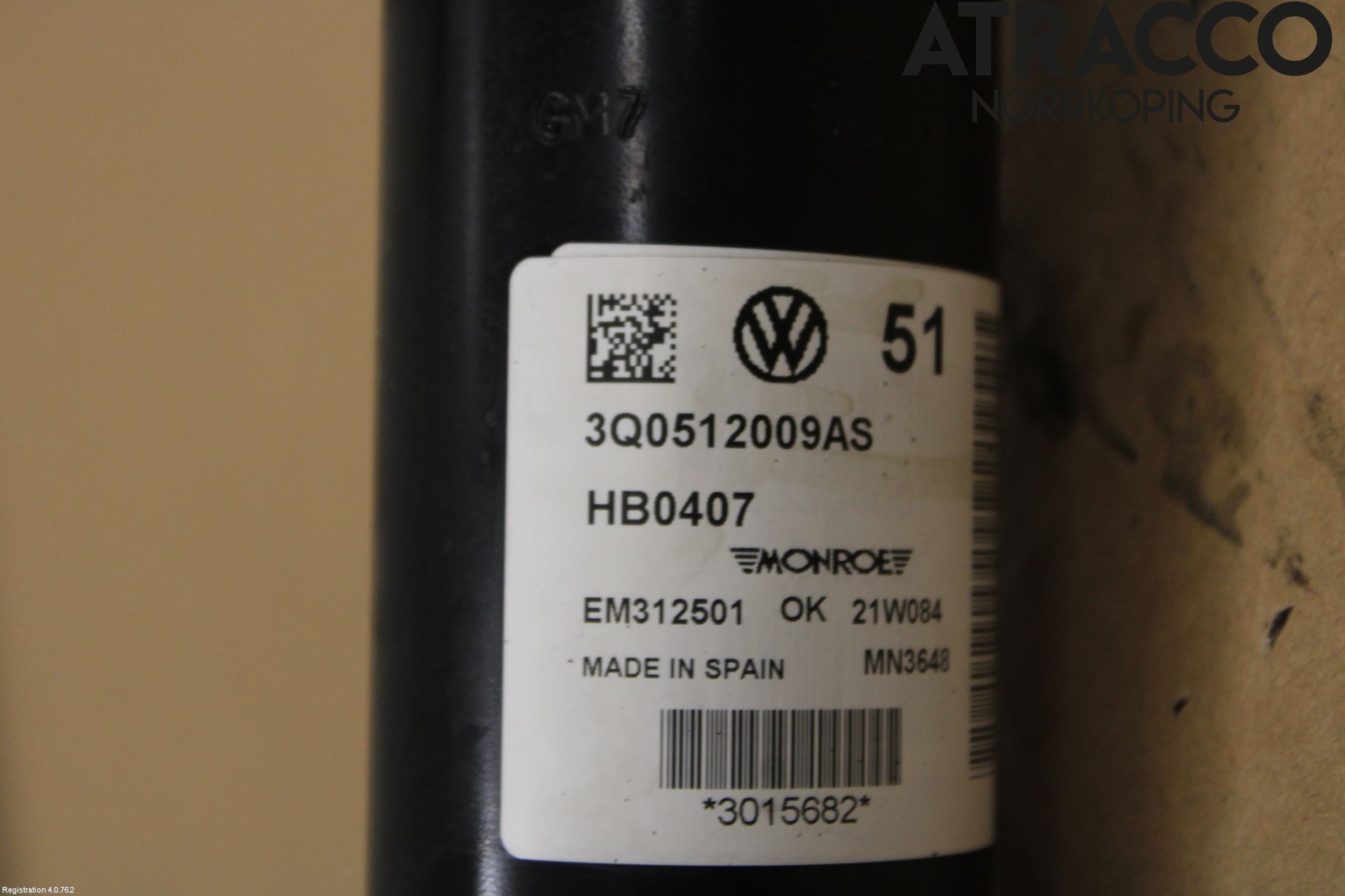 Volkswagen VW ARTEON 17- Stötdämpare Bak
