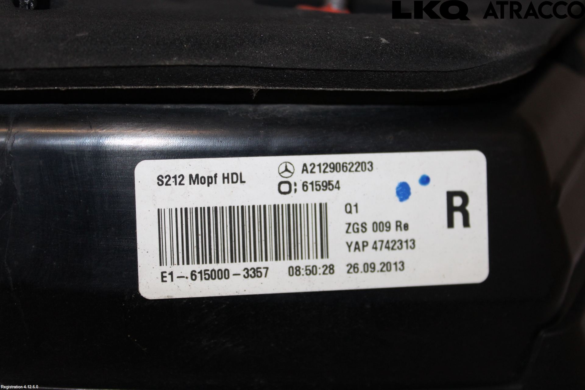 Mercedes-Benz MB E-KLASS (W212) 09-16 Bakljus Lucka Hö